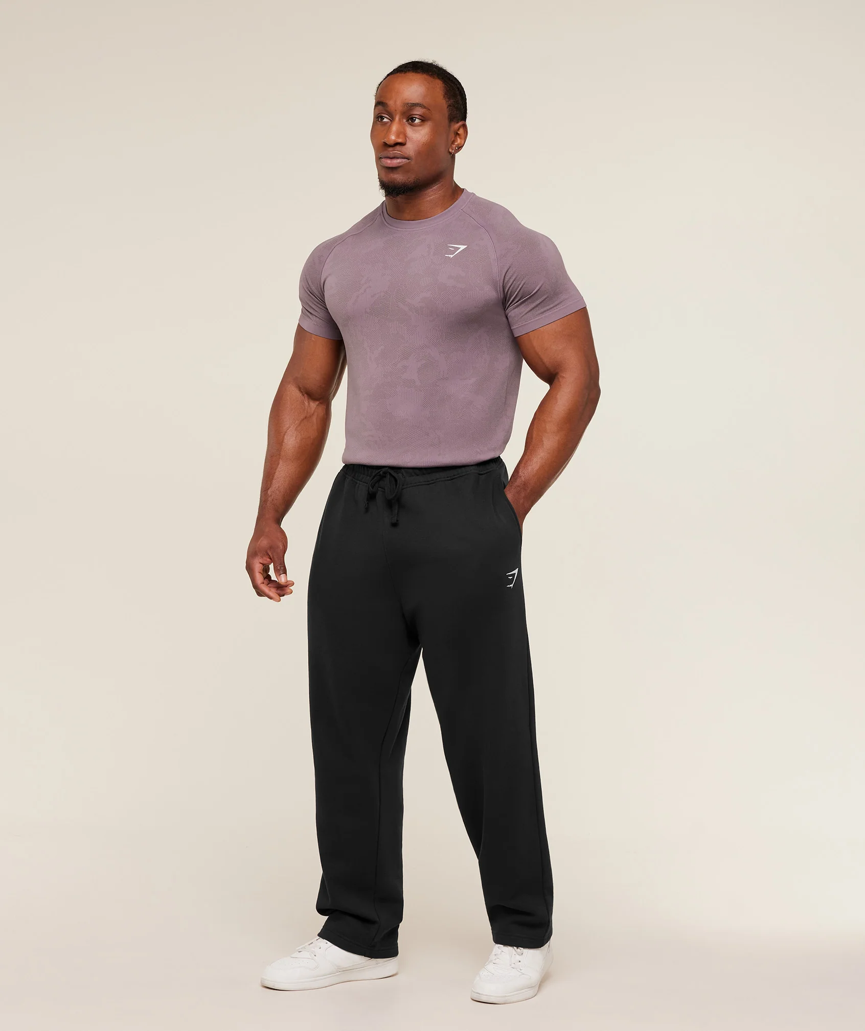 Gymshark Geo Seamless T-Shirt -  Dusk Purple /  Cool Brown - Image 7