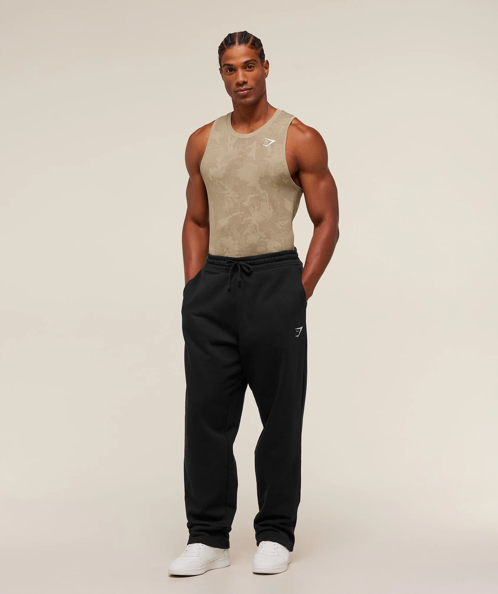 Gymshark Geo Seamless Tank - Cement Brown/Soul Brown - Image 4