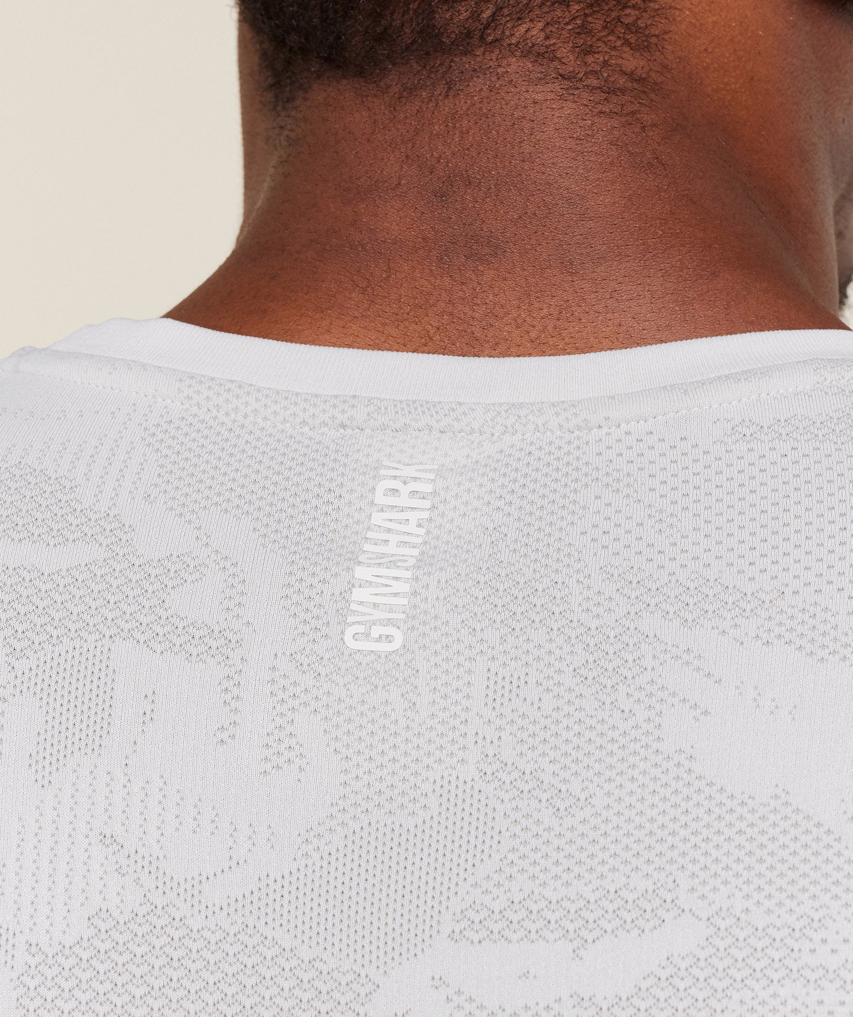 Gymshark Geo Seamless Tank - White/Light Grey - Image 5