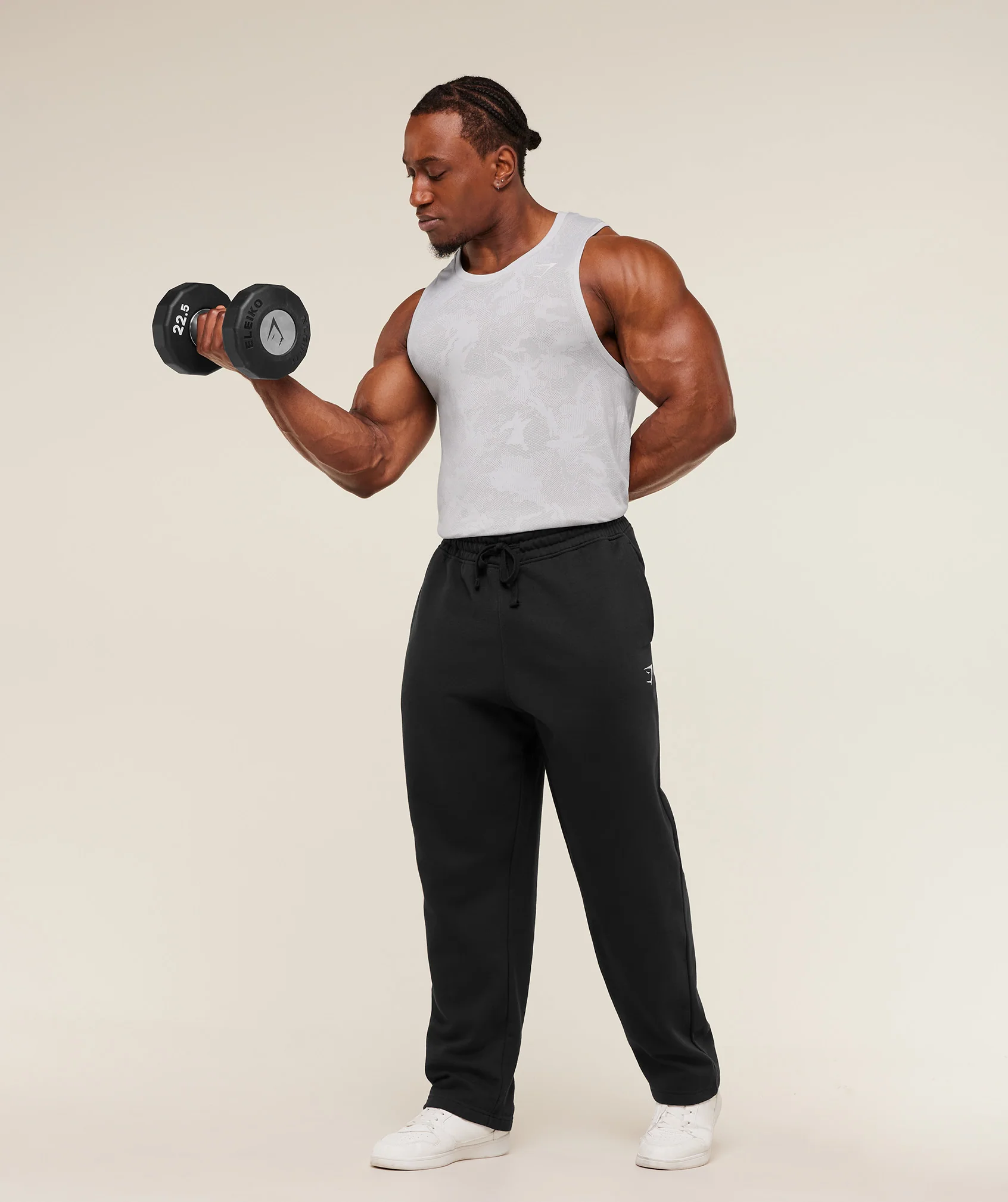 Gymshark Geo Seamless Tank - White/Light Grey - Image 7
