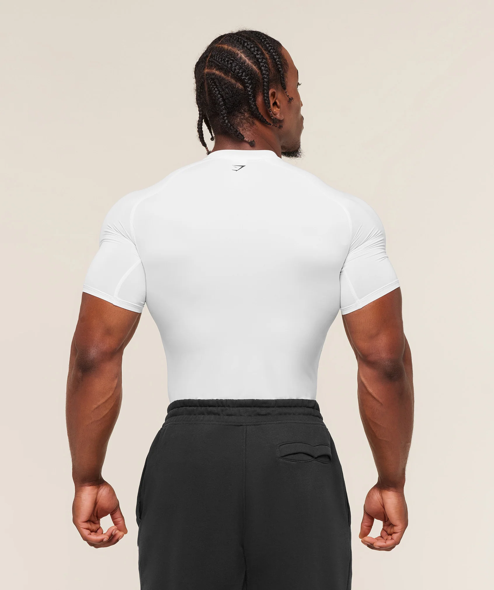 Gymshark Graphic Baselayer T-Shirt - White - Image 2
