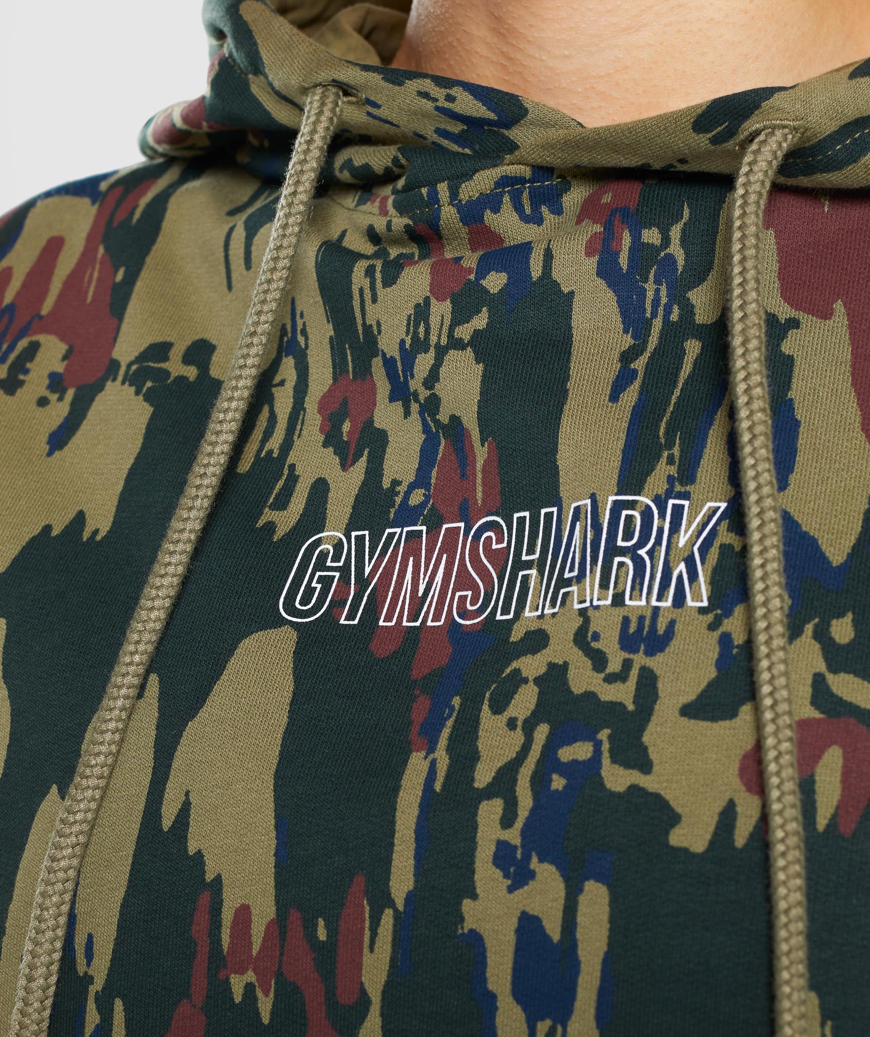 Gymshark Graphic Camo Hoodie - Dark Green Camo - Image 6