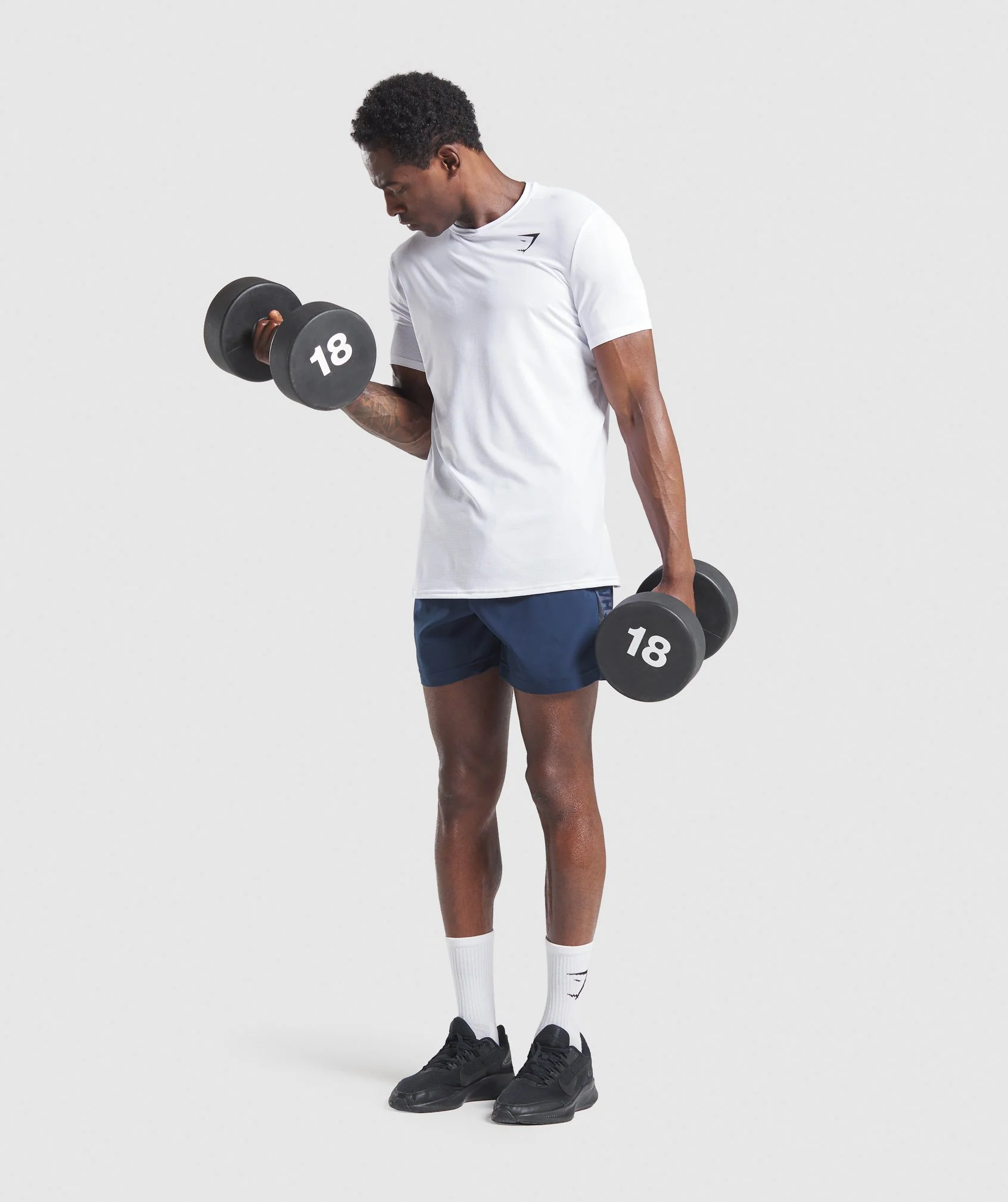 Gymshark Graphic Sport Shorts - Navy - Image 4