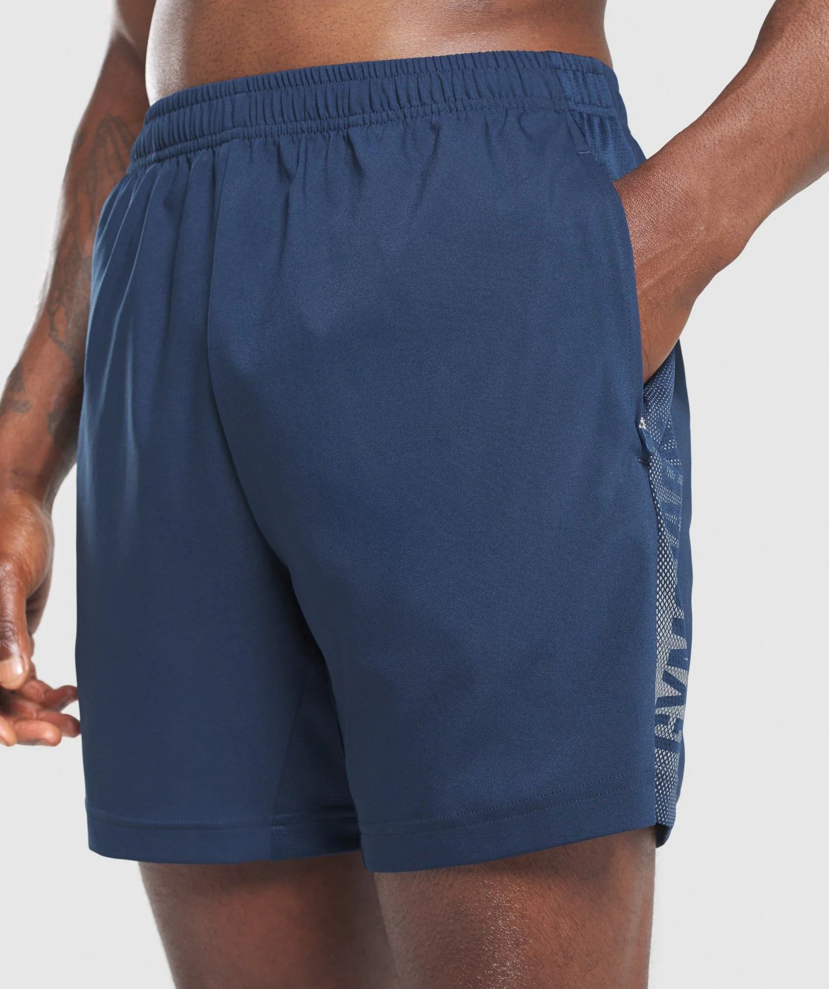Gymshark Graphic Sport Shorts - Navy - Image 5