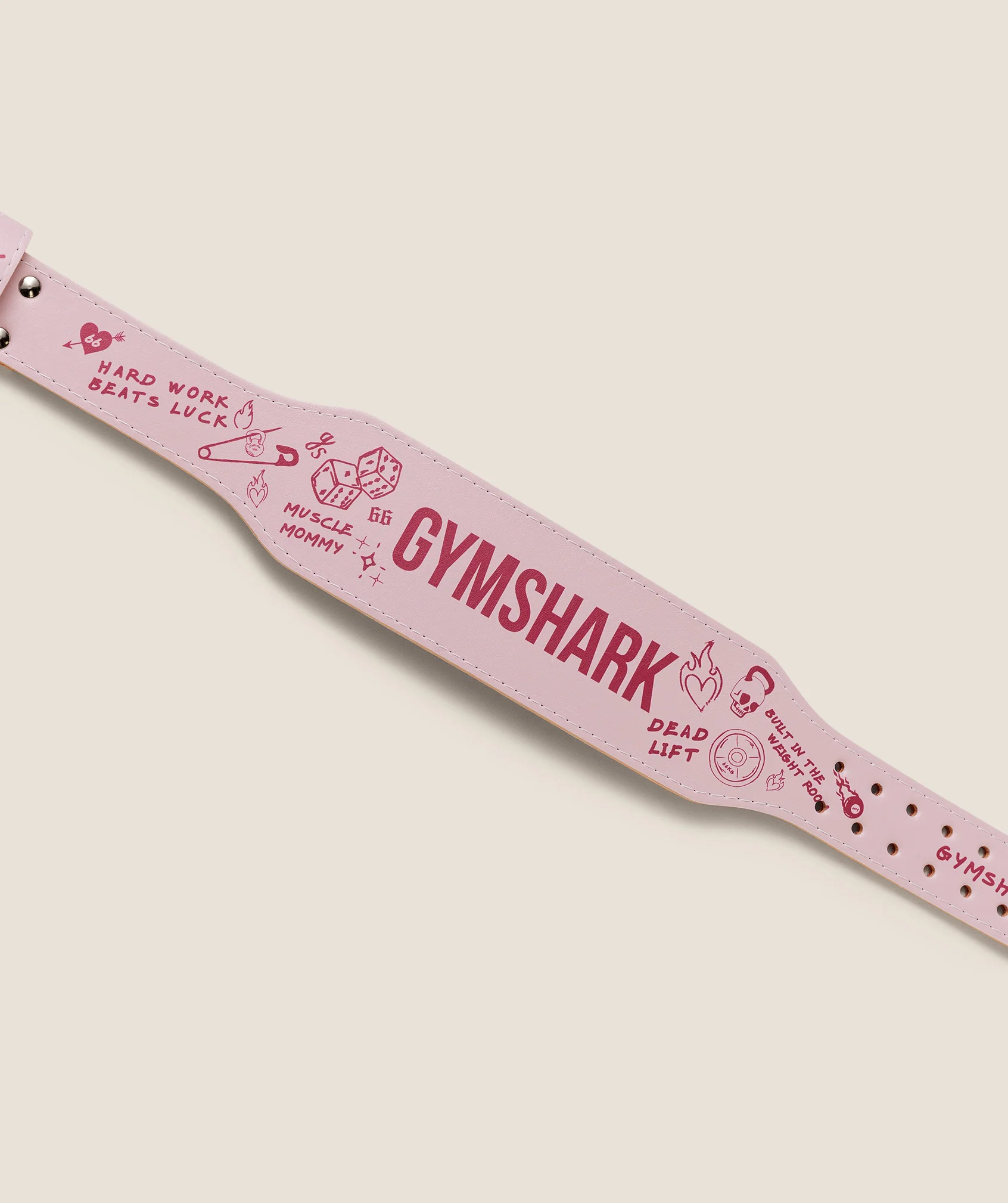 Gymshark Graphic Tapered Lifting Belt - Cloud Pink - Image 5