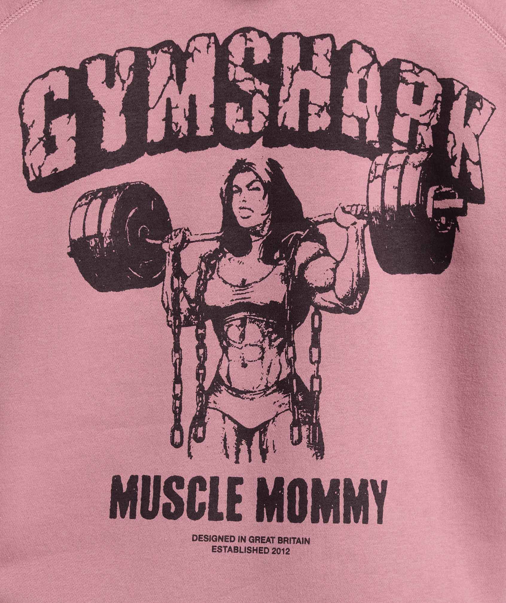 Gymshark Gritty Muscle Mommy Graphic Hoodie - Calm Pink - Image 5