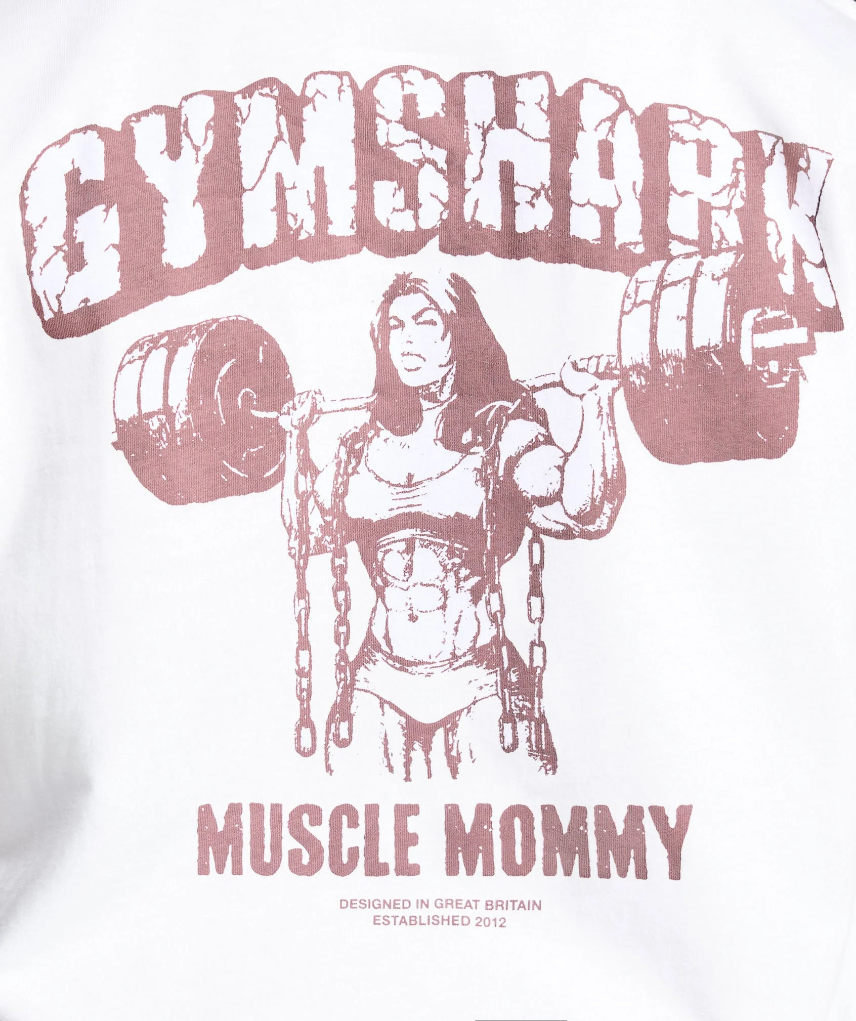 Gymshark Gritty Muscle Mommy Graphic T-Shirt - White - Image 5