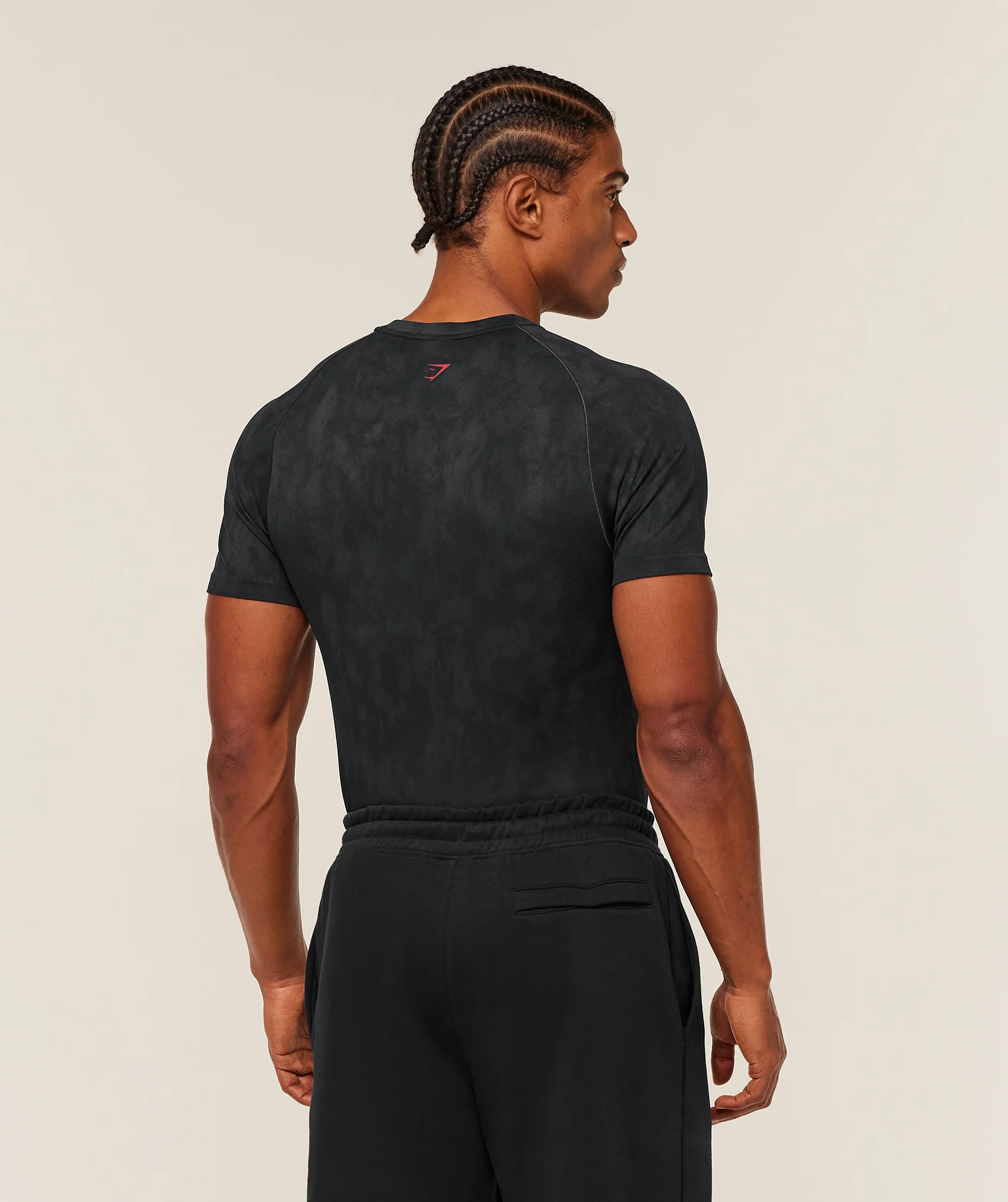 Gymshark Grunge Seamless T-Shirt - Black/Grey - Image 3