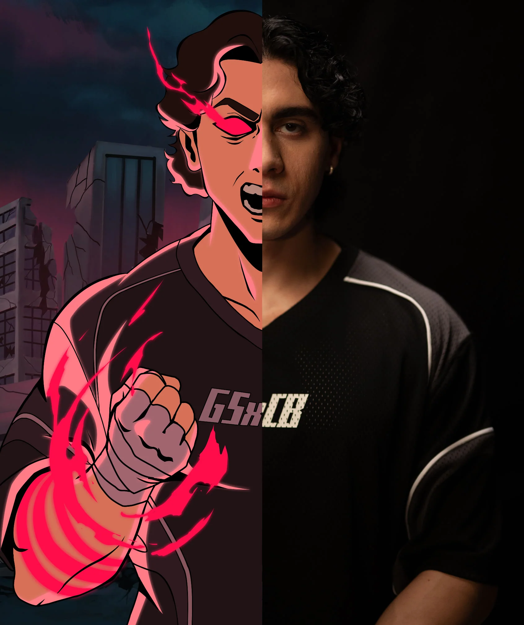 Gymshark x Carlos Belcast Mesh Jersey - GS Black - Image 2