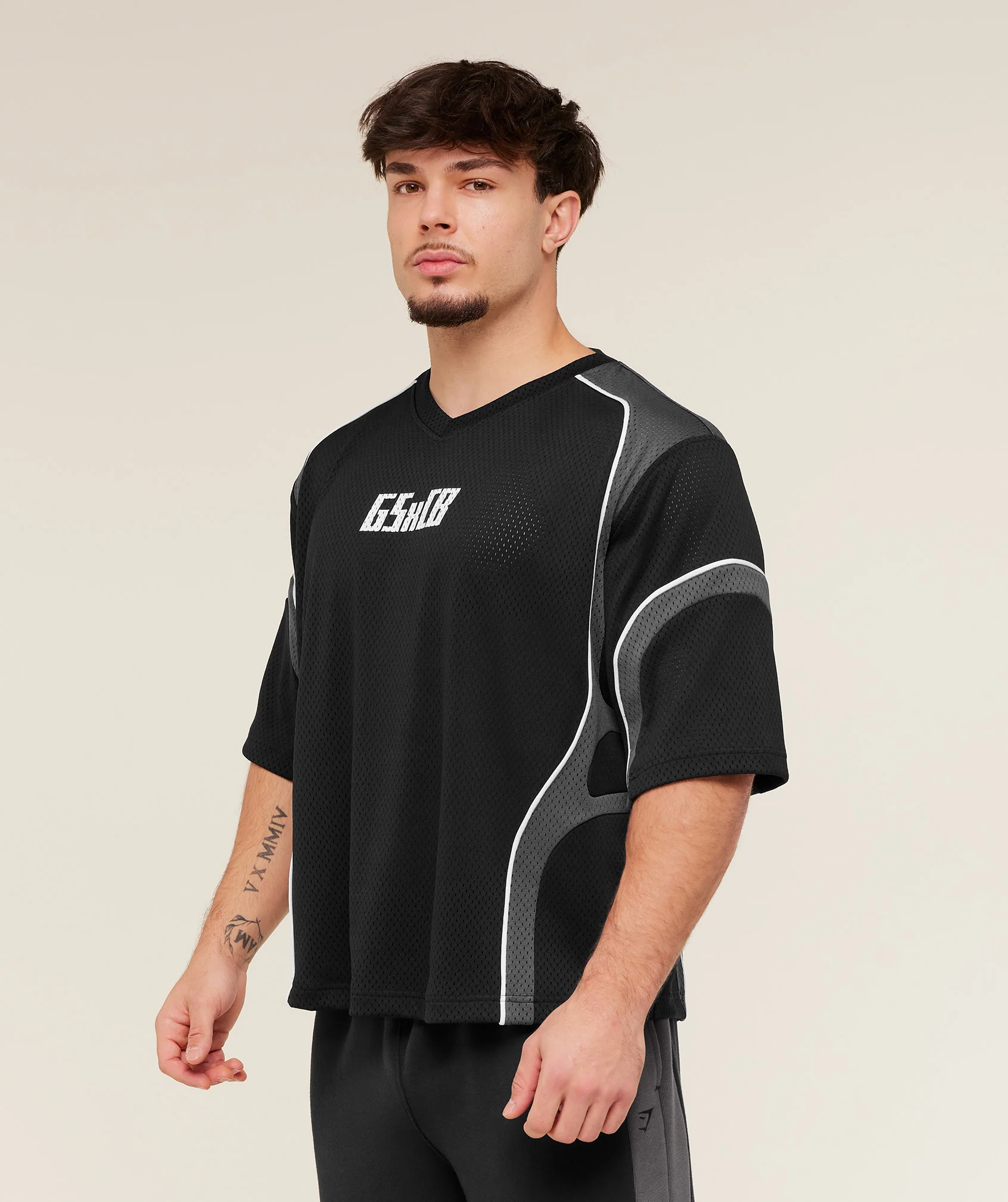 Gymshark x Carlos Belcast Mesh Jersey - GS Black - Image 5
