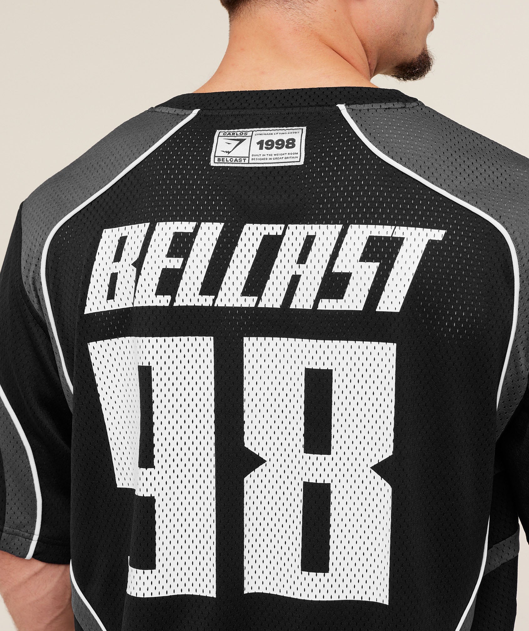 Gymshark x Carlos Belcast Mesh Jersey - GS Black - Image 7