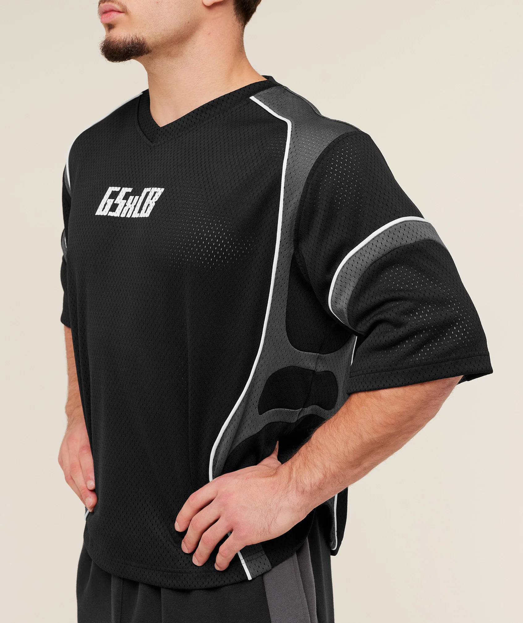 Gymshark x Carlos Belcast Mesh Jersey - GS Black - Image 8