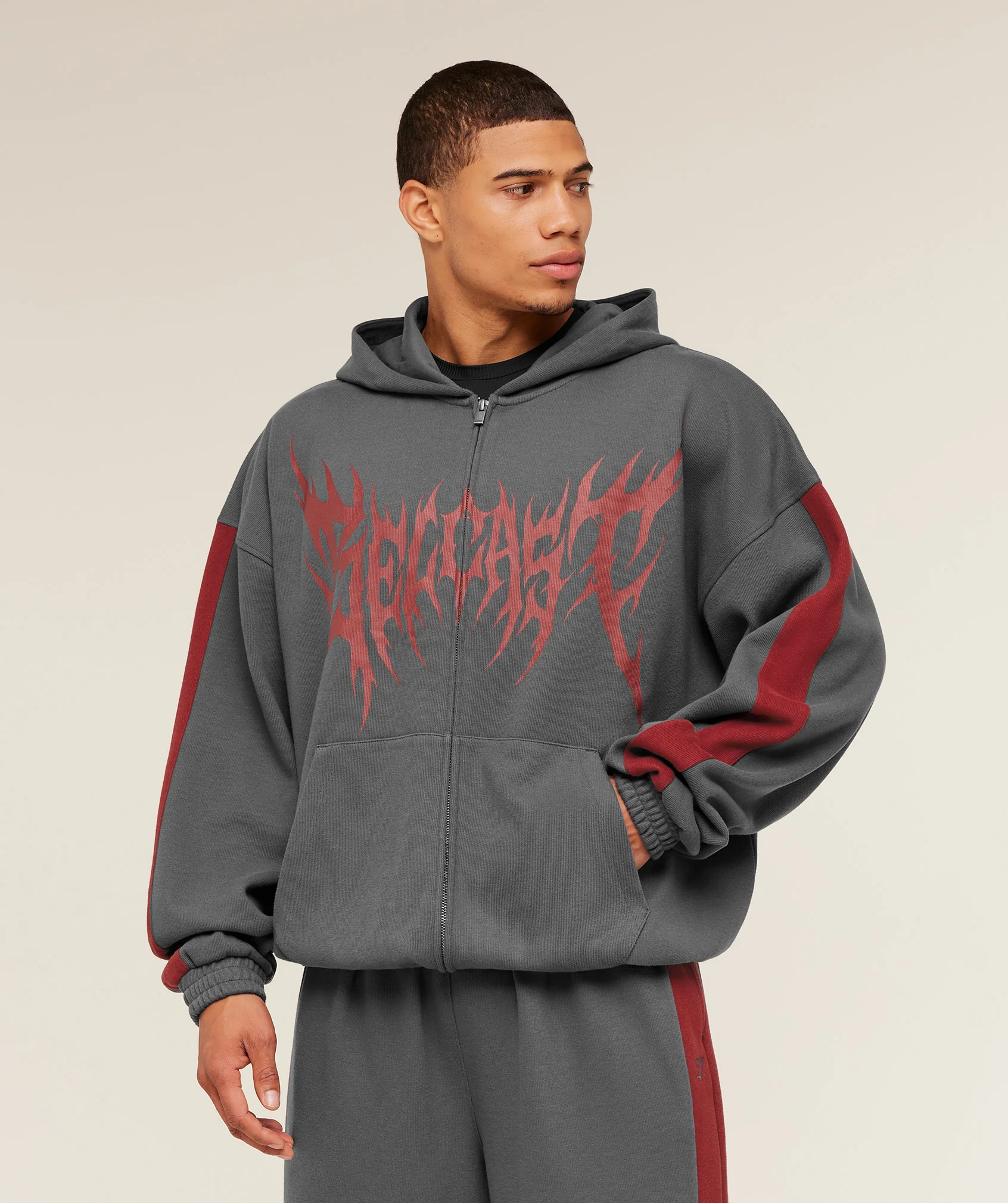 Gymshark x Carlos Belcast Zip Up Hoodie - Grey