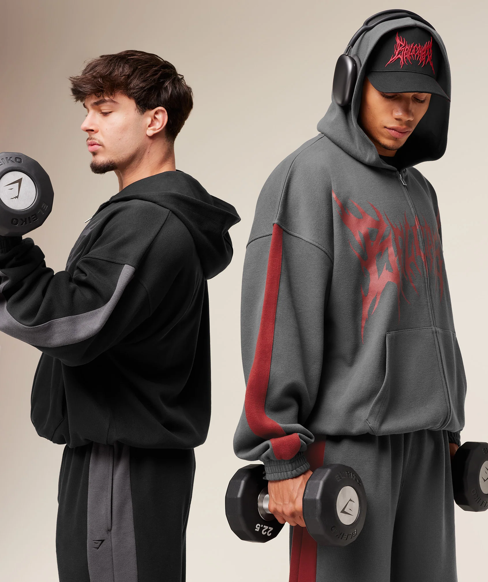Gymshark x Carlos Belcast Zip Up Hoodie - Grey - Image 6