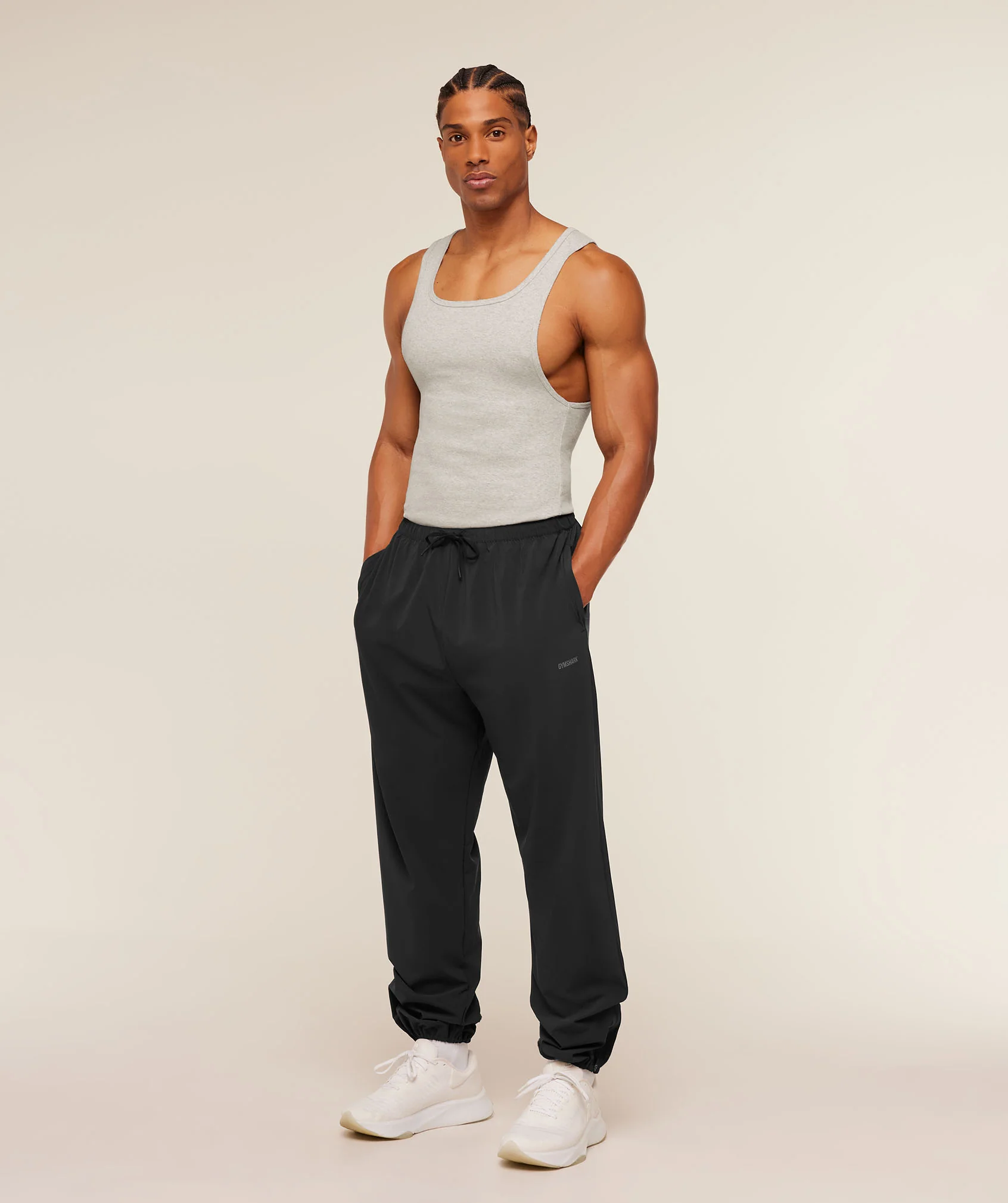 Gymshark x CBUM Ribbed Tank - Bros Stone Grey Marl - Image 5