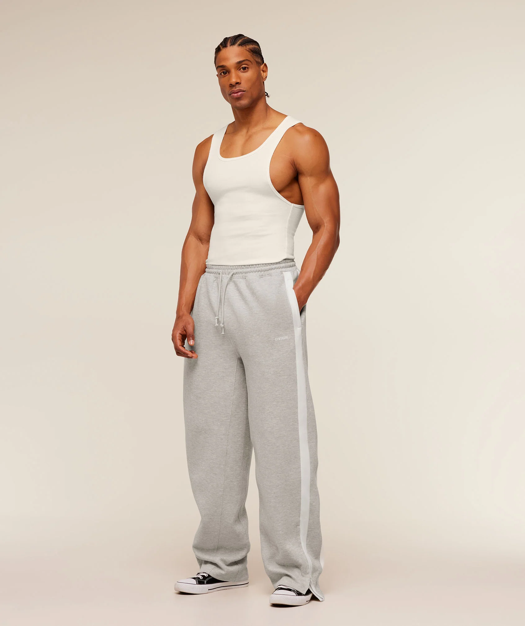 Gymshark x CBUM Straight Leg Jogger - Bros Stone Grey Marl - Image 6