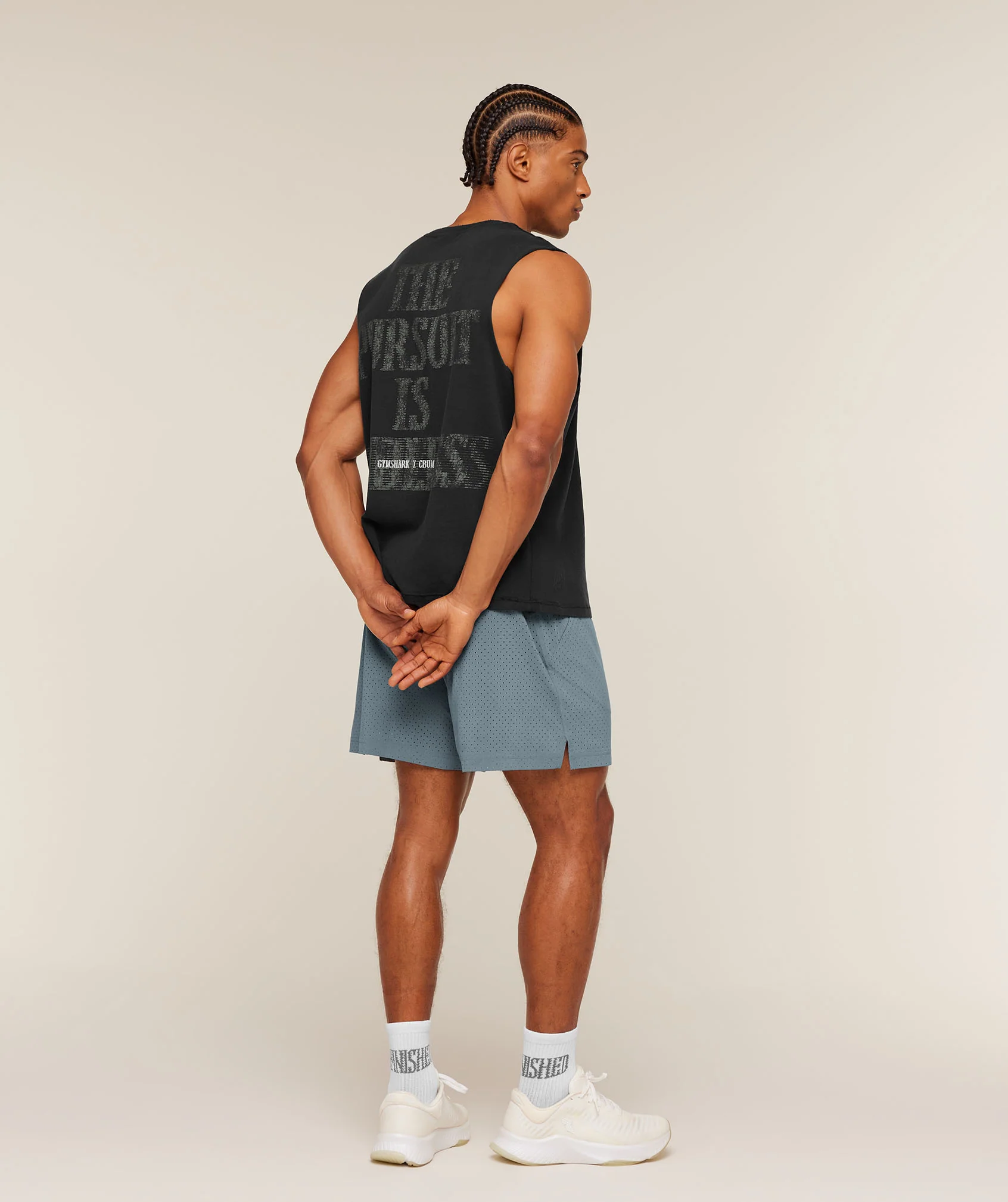 Gymshark x CBUM Washed Sleeveless T-Shirt - Black - Image 8