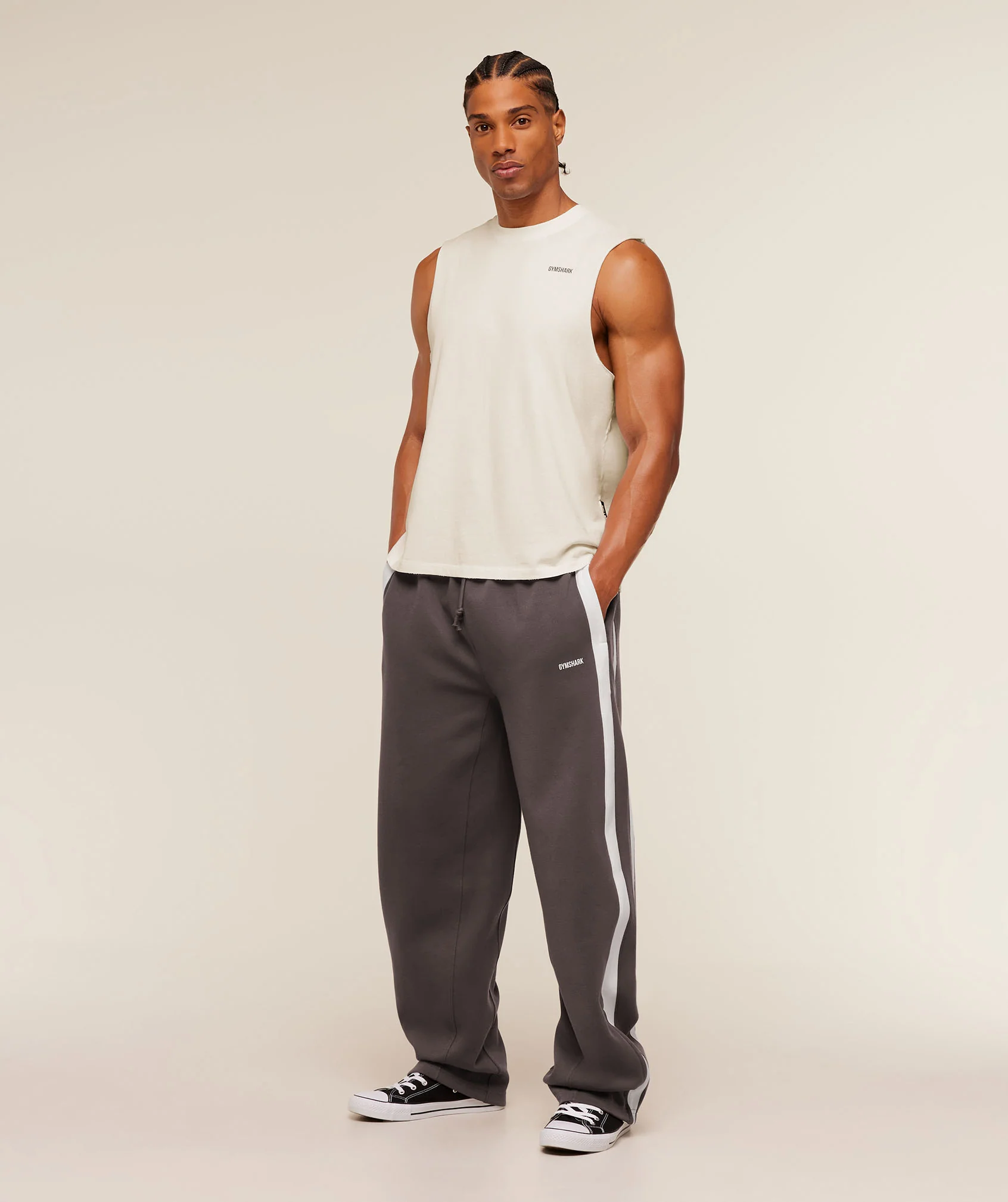 Gymshark x CBUM Washed Sleeveless T-Shirt - Soft White - Image 6