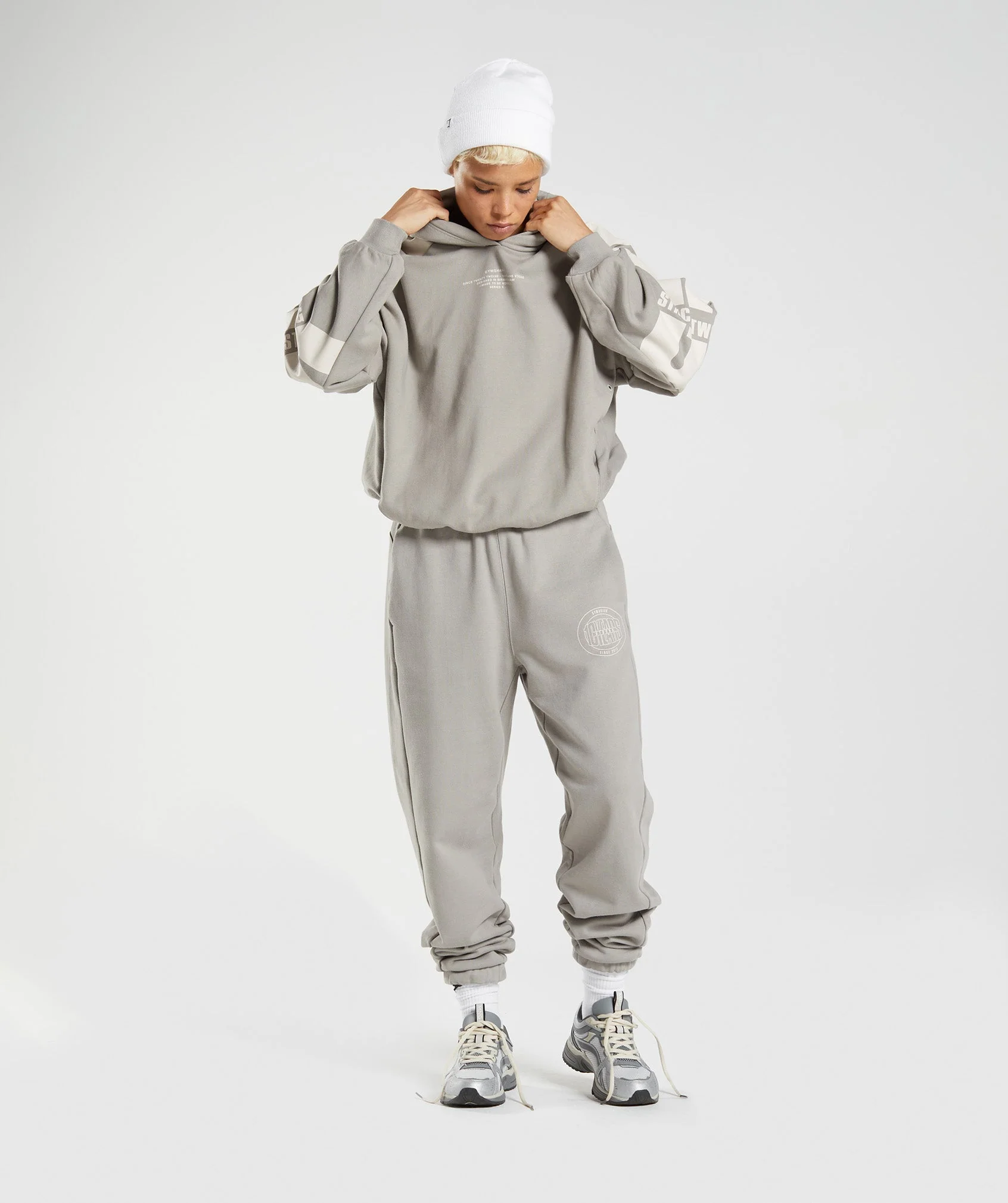 Gymshark GS10 Year Hoodie - Ecru Brown - Image 4