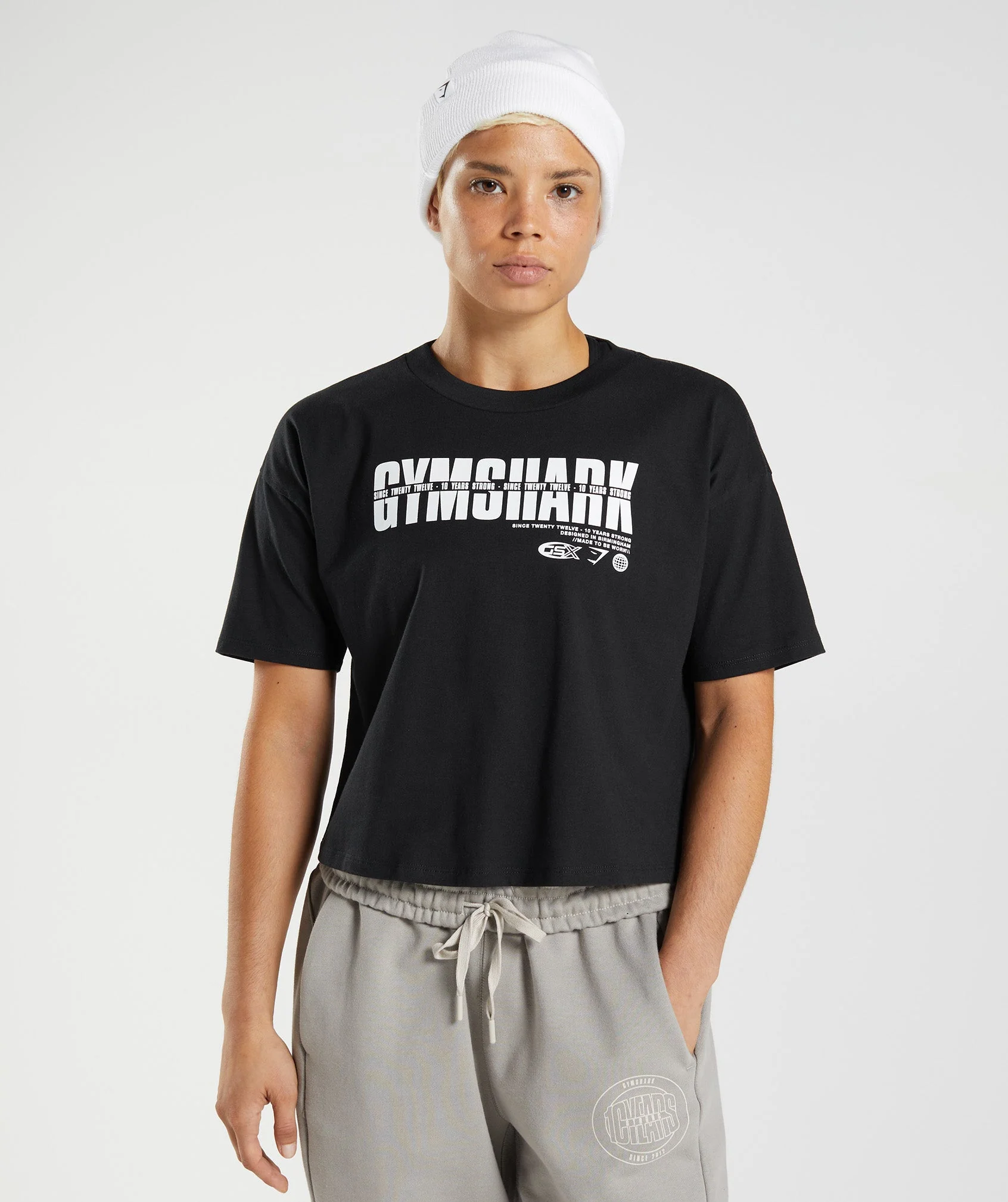 Gymshark GS10 Year Midi Top - Black