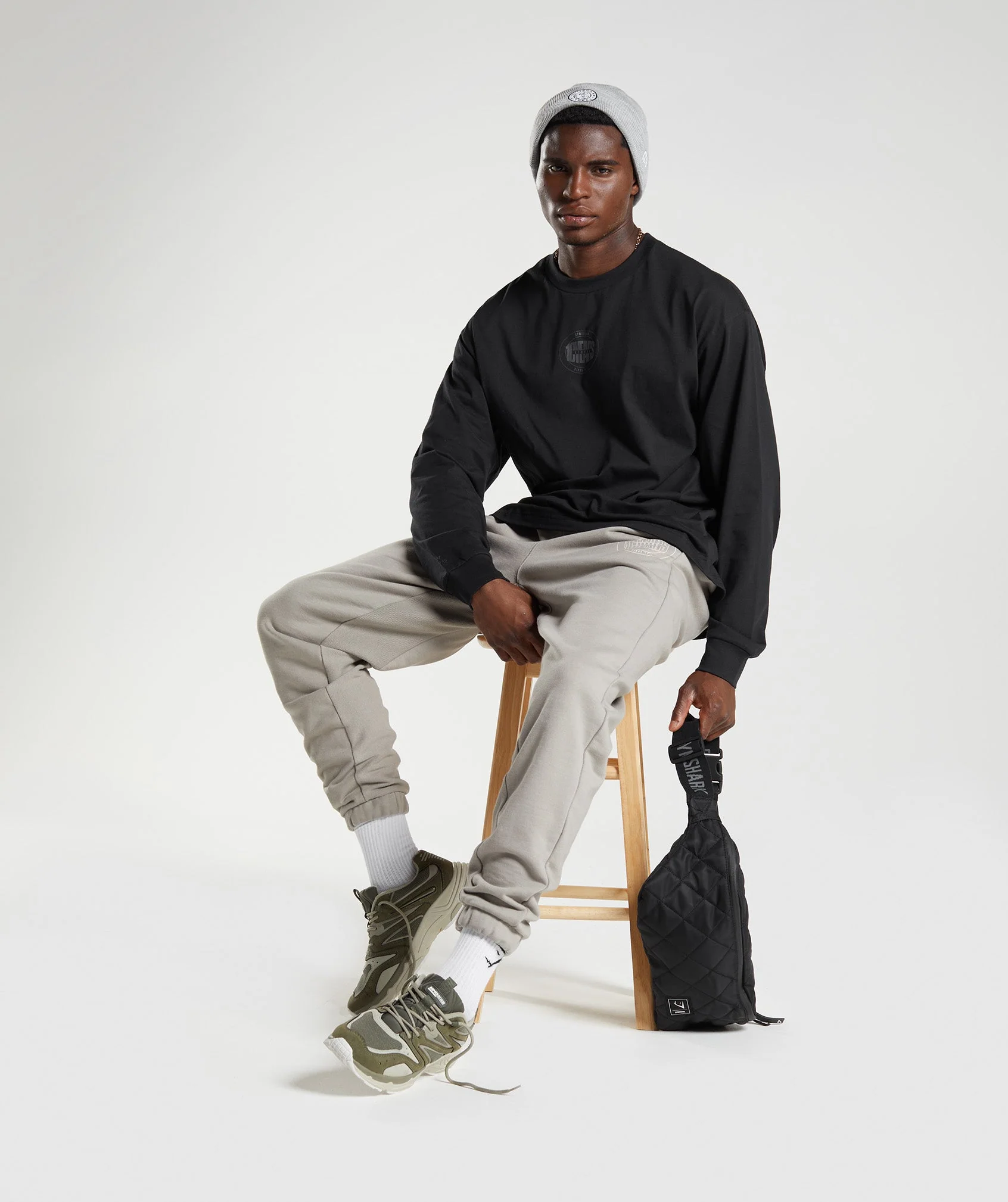 Gymshark GS10 Year Oversized Long Sleeve T-Shirt - Black - Image 4