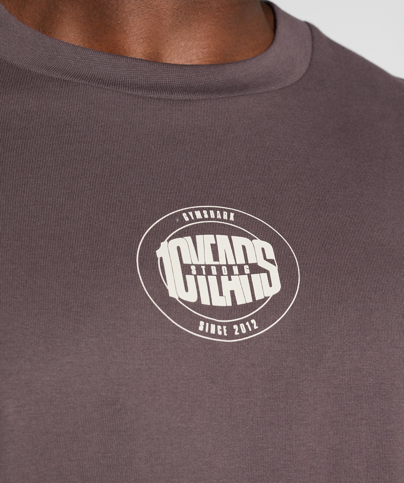 Gymshark GS10 Year Oversized T-Shirt - Chocolate Brown - Image 5