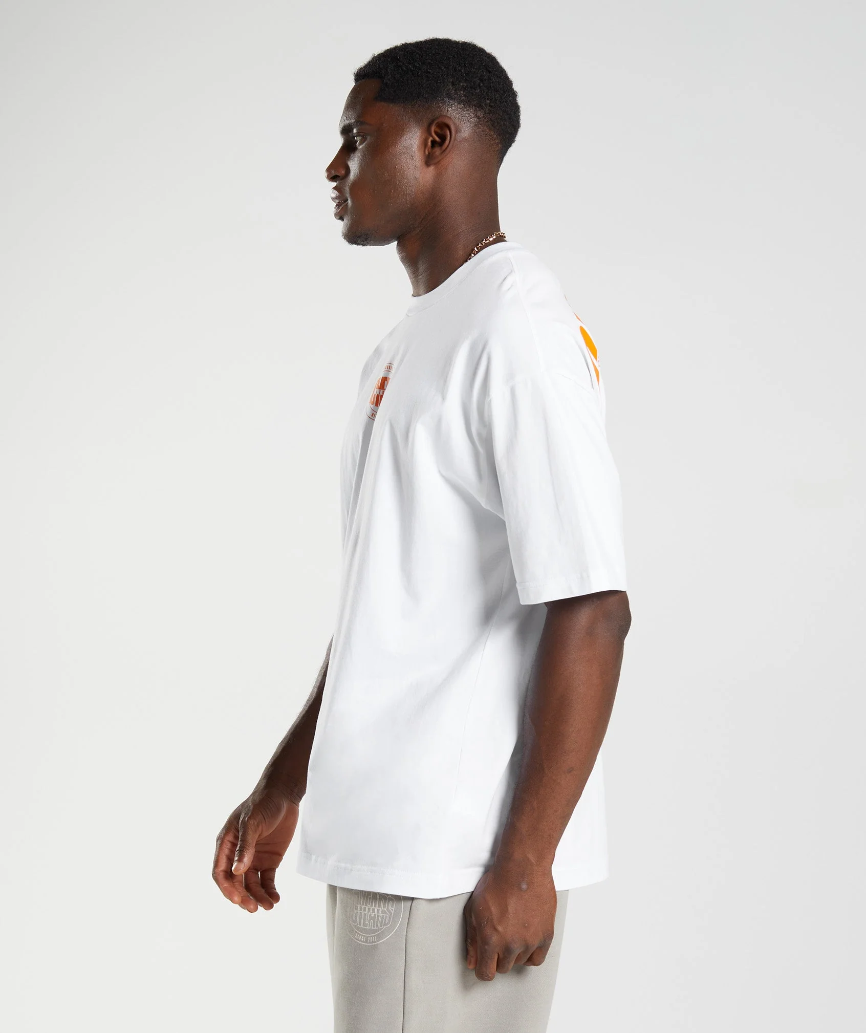 Gymshark GS10 Year Oversized T-Shirt - White - Image 3