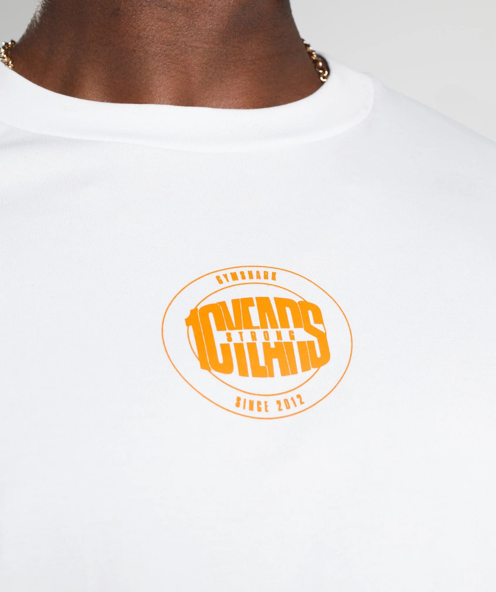 Gymshark GS10 Year Oversized T-Shirt - White - Image 5