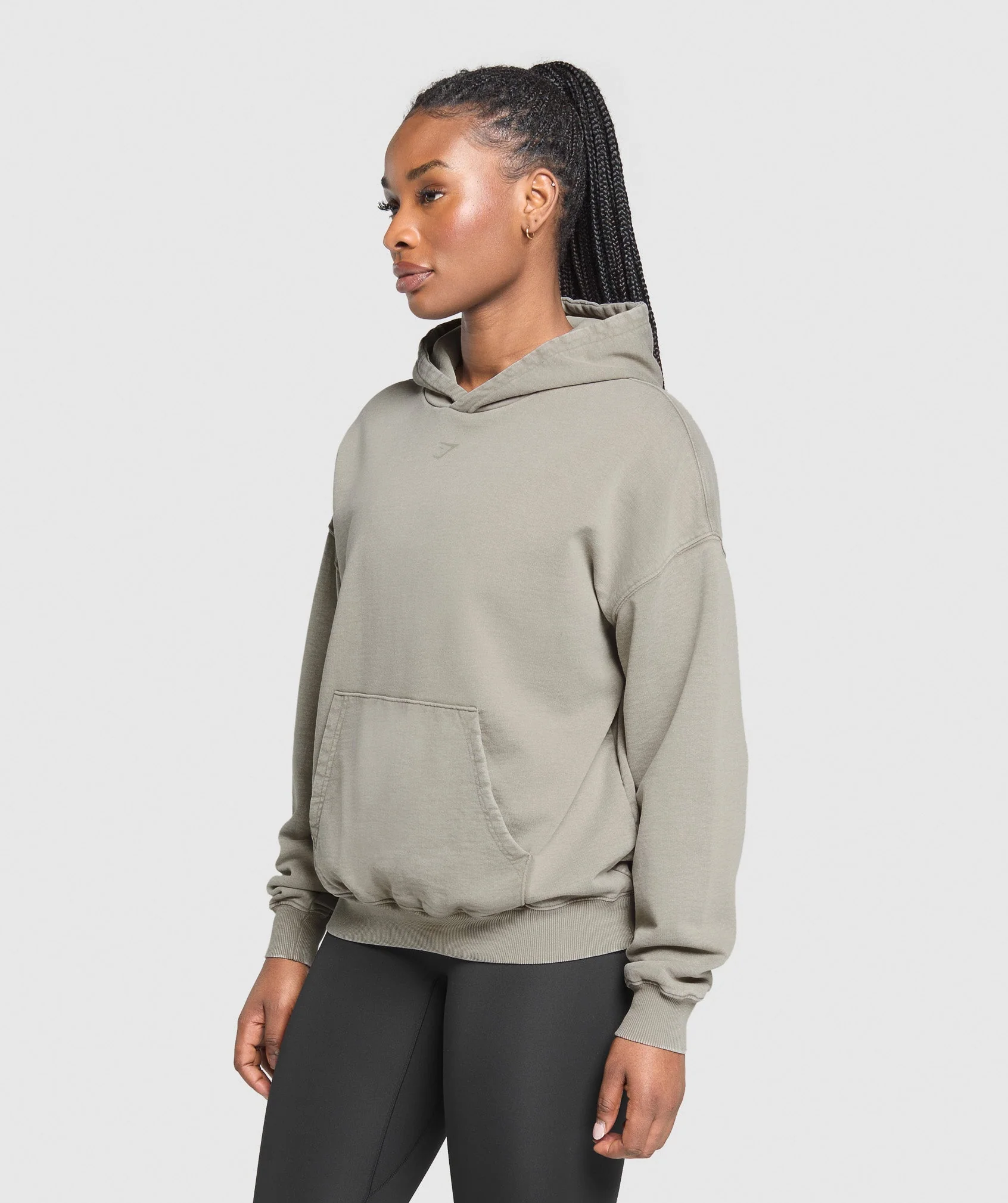 Gymshark GSLC Graphic Oversized Hoodie - Linen Brown - Image 3