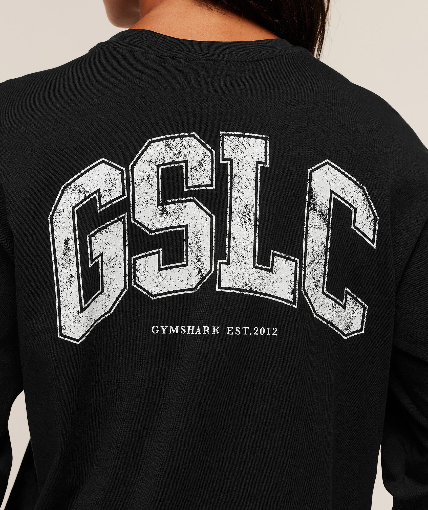 Gymshark GSLC Graphic Oversized Long Sleeve Top - Black - Image 4