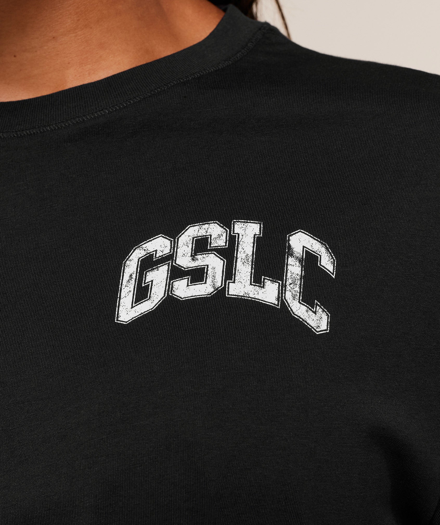 Gymshark GSLC Graphic Oversized Long Sleeve Top - Black - Image 5