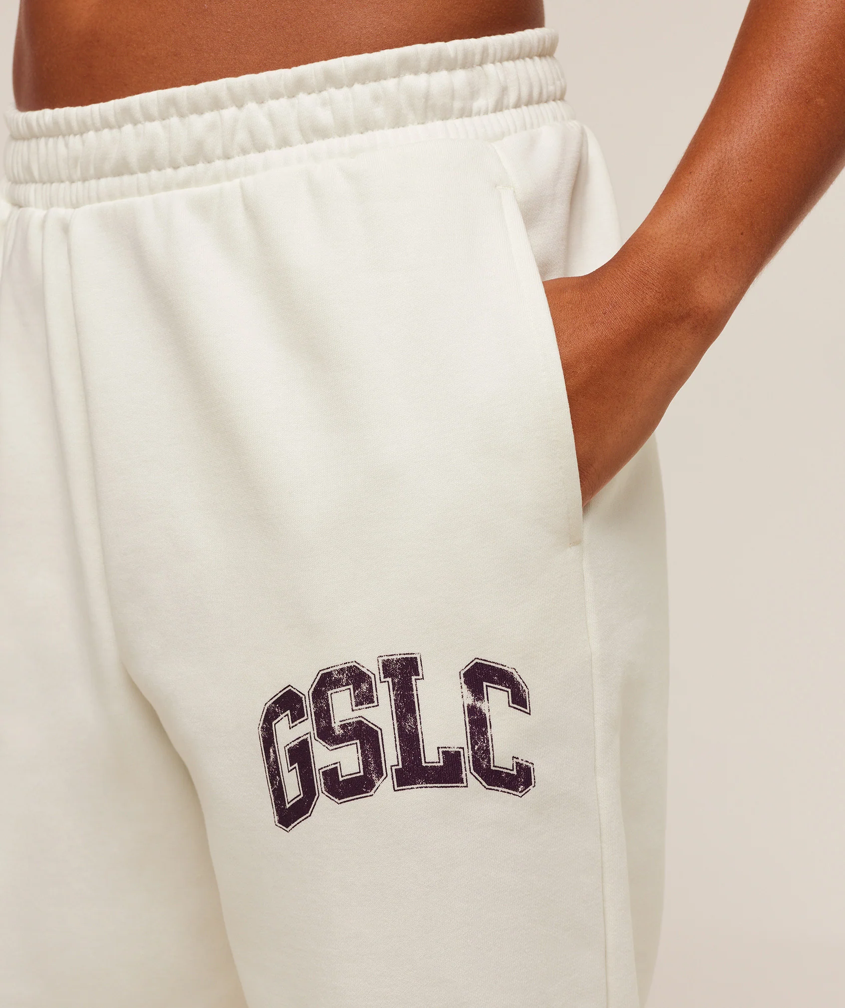 Gymshark GSLC Lifting Club Cuffed Joggers - Soft White - Image 5