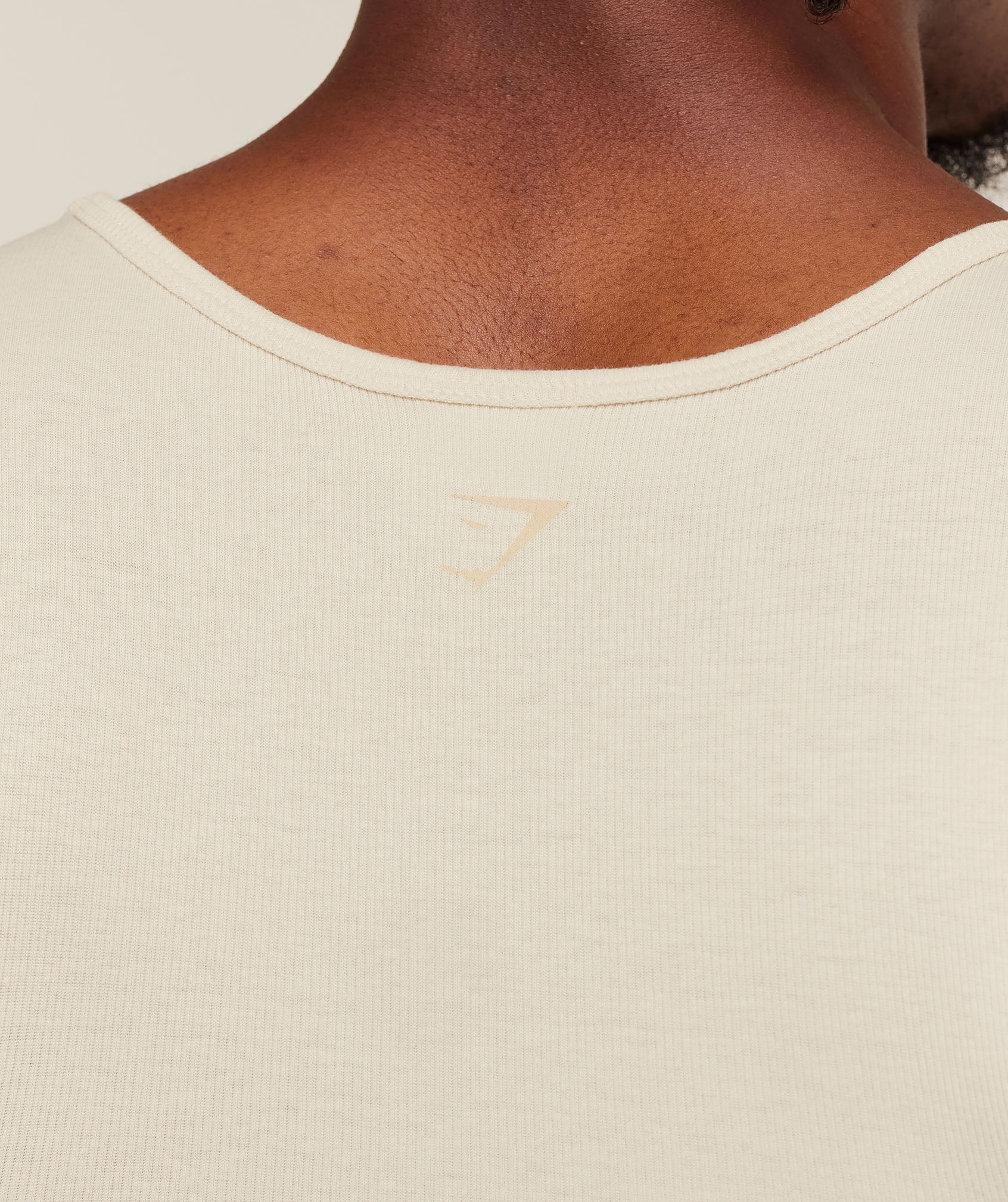 Gymshark GSLC Ribbed Tank - Oat White - Image 5