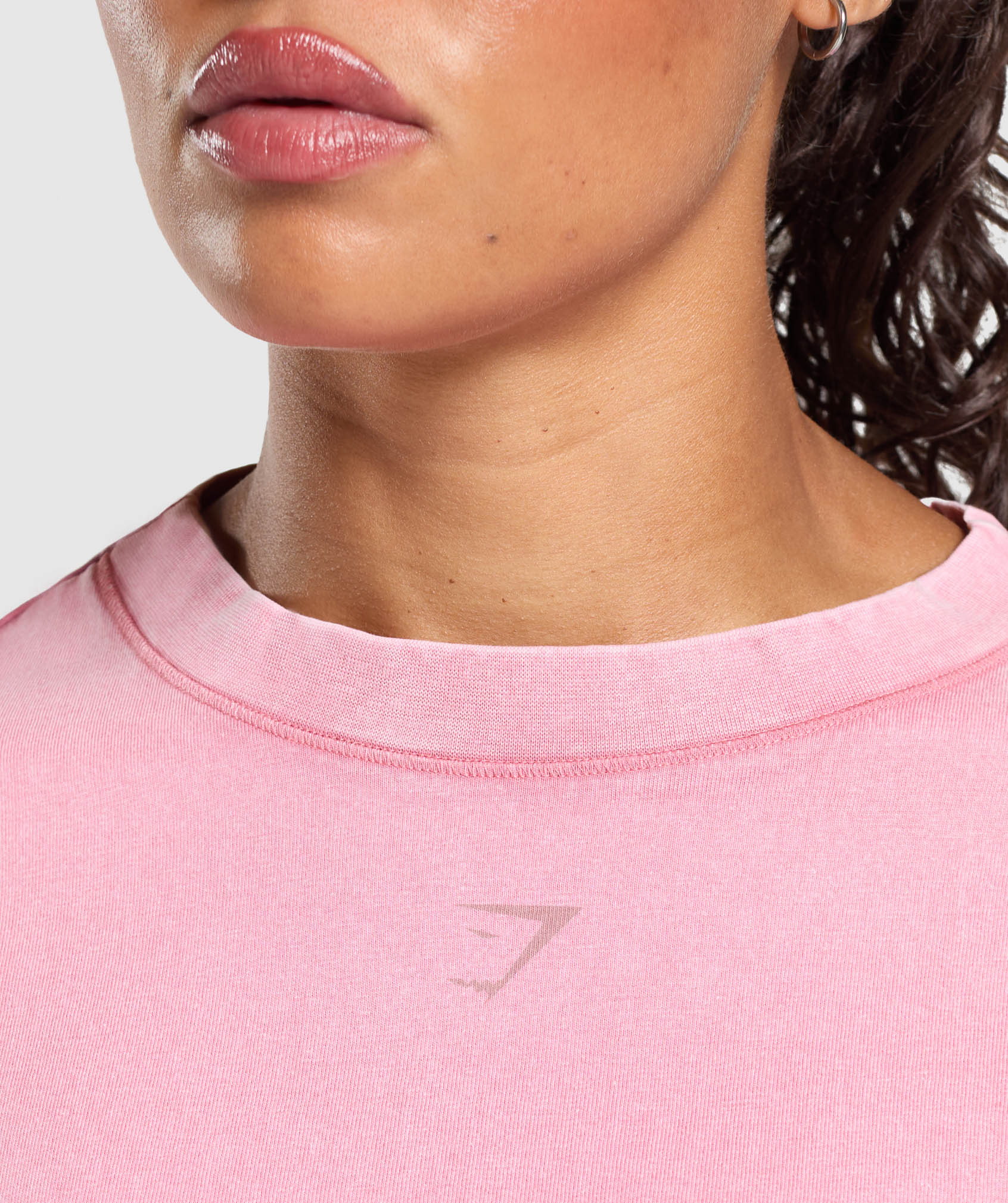 Gymshark GSLC Washed Graphic Crop Top - Sunset Pink - Image 6