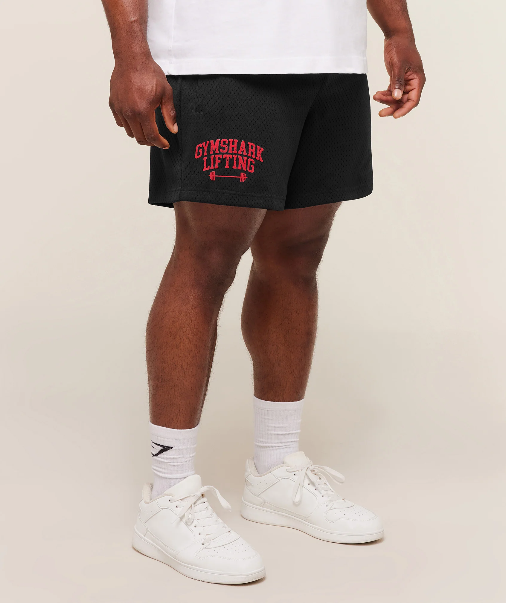 Gymshark Lifting Barbell Mesh 5" Short - Black - Image 3
