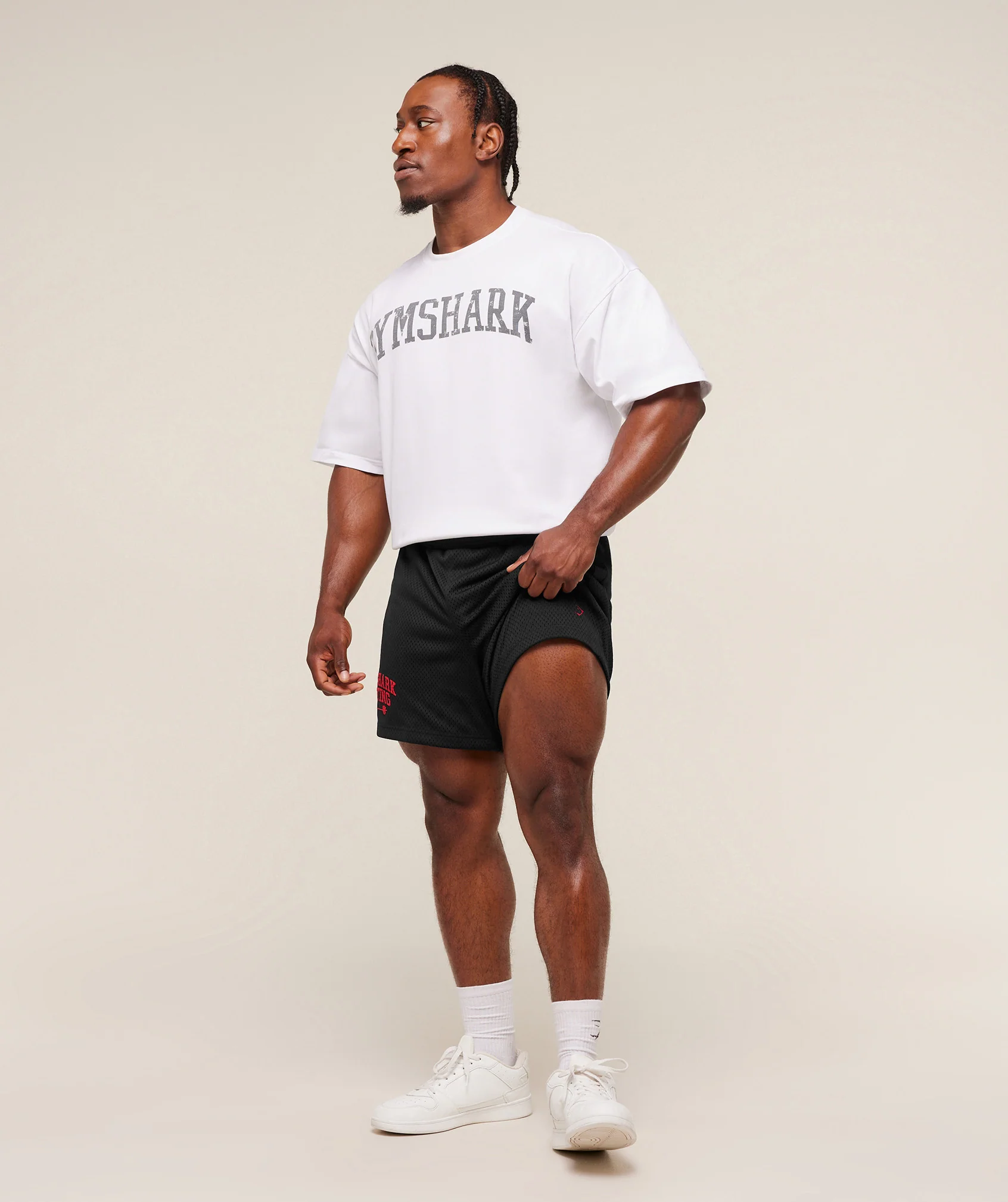 Gymshark Lifting Barbell Mesh 5" Short - Black - Image 4