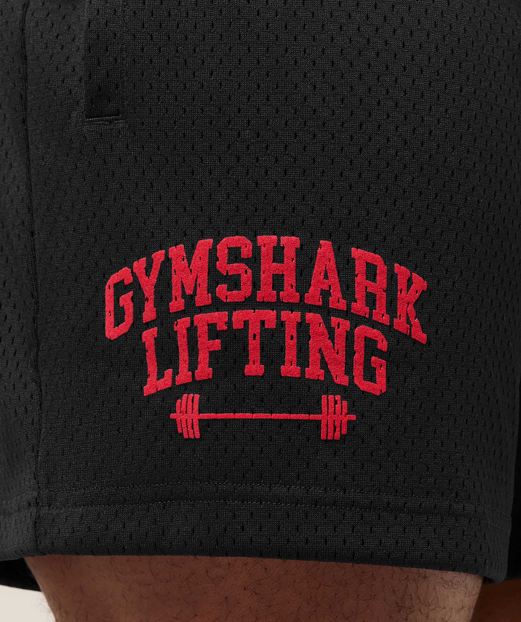 Gymshark Lifting Barbell Mesh 5" Short - Black - Image 5