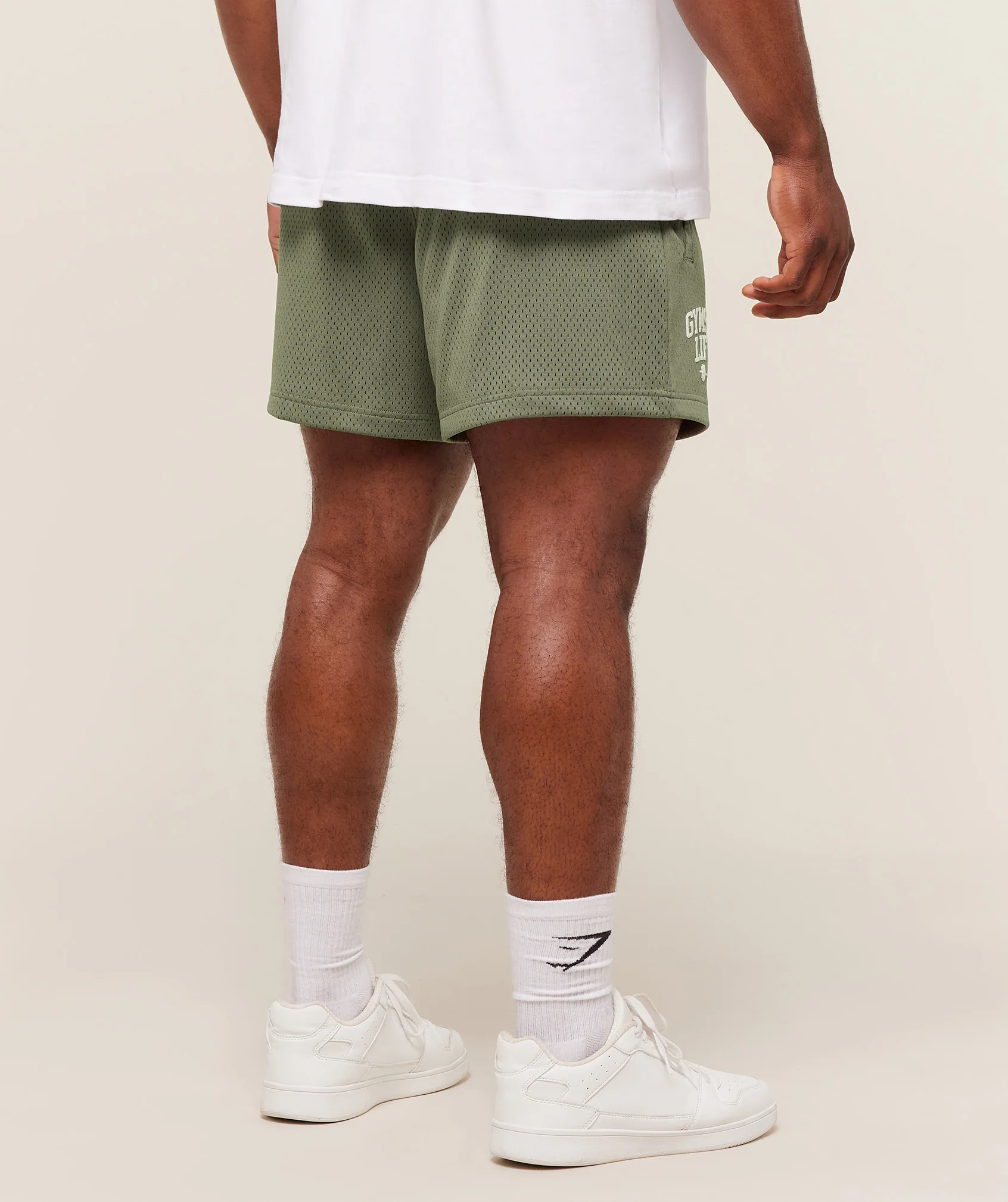 Gymshark Lifting Barbell Mesh 5" Short - Base Green - Image 2