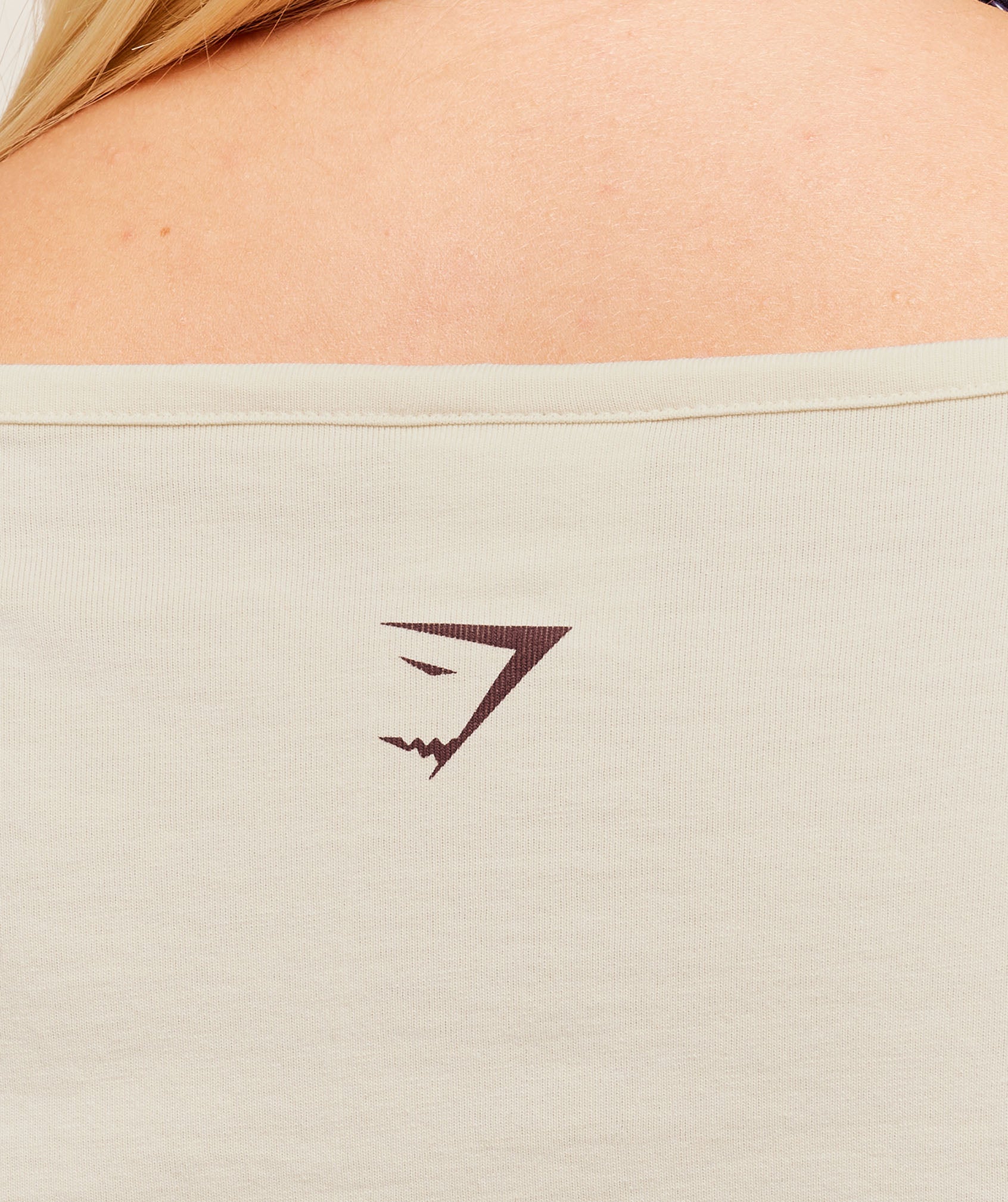 Gymshark Lifting Club 2012 Graphic Long Sleeve Top - Stone Beige/Wash - Image 5