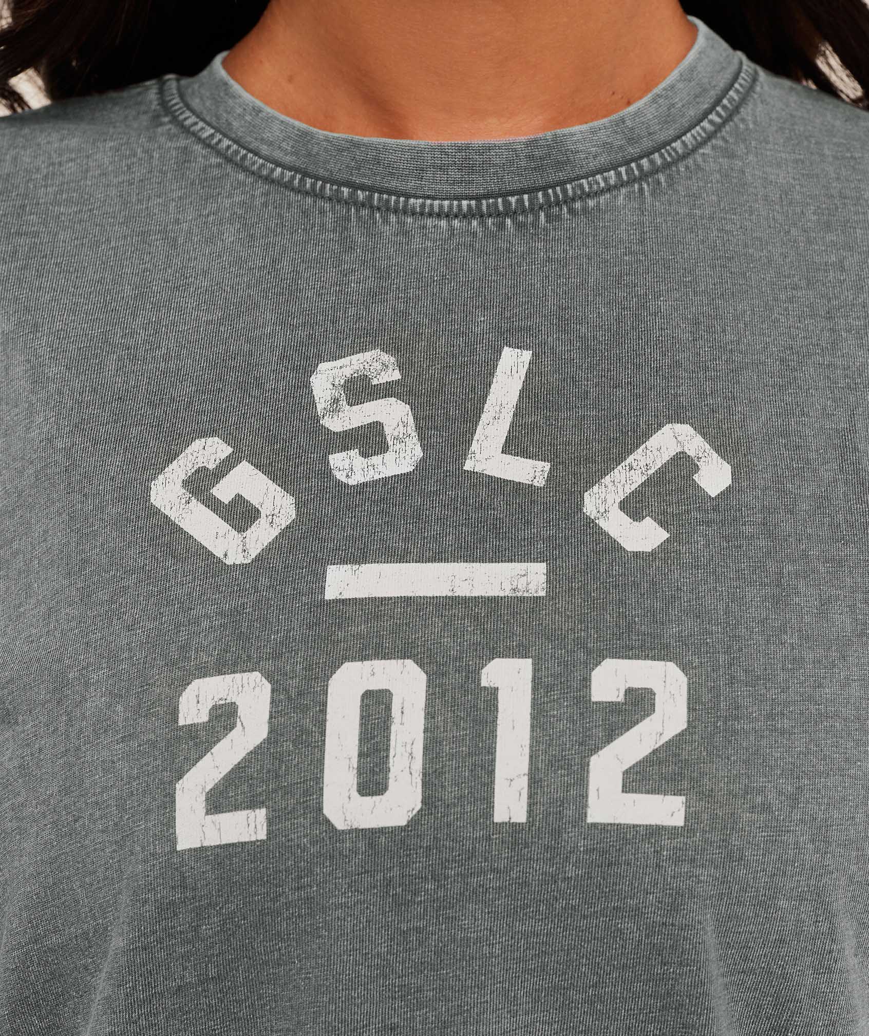 Gymshark Lifting Club 2012 Graphic Short Sleeve T-Shirt - Slate Teal/Wash - Image 6