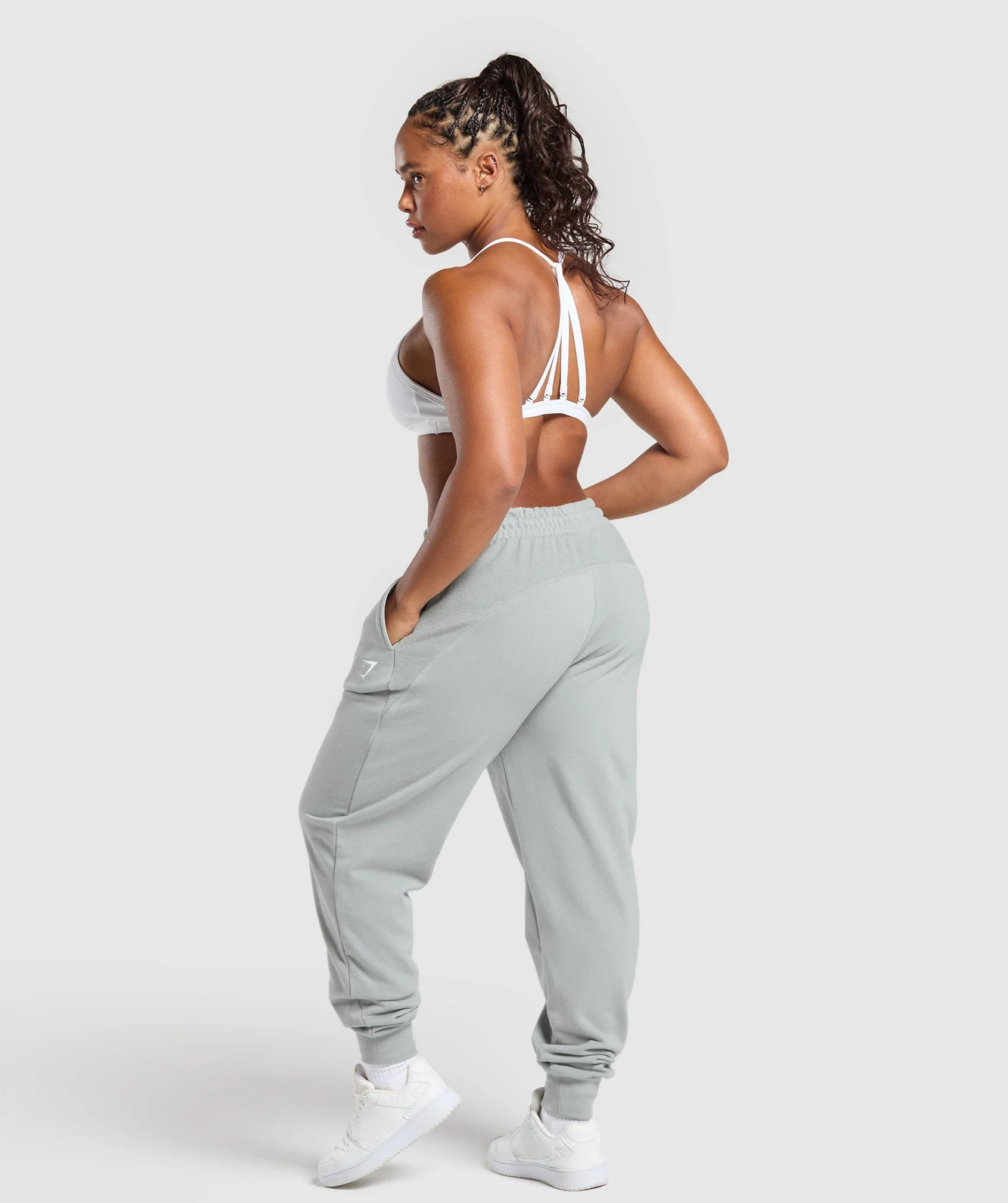 Gymshark Power Joggers - Silver Grey - Image 4
