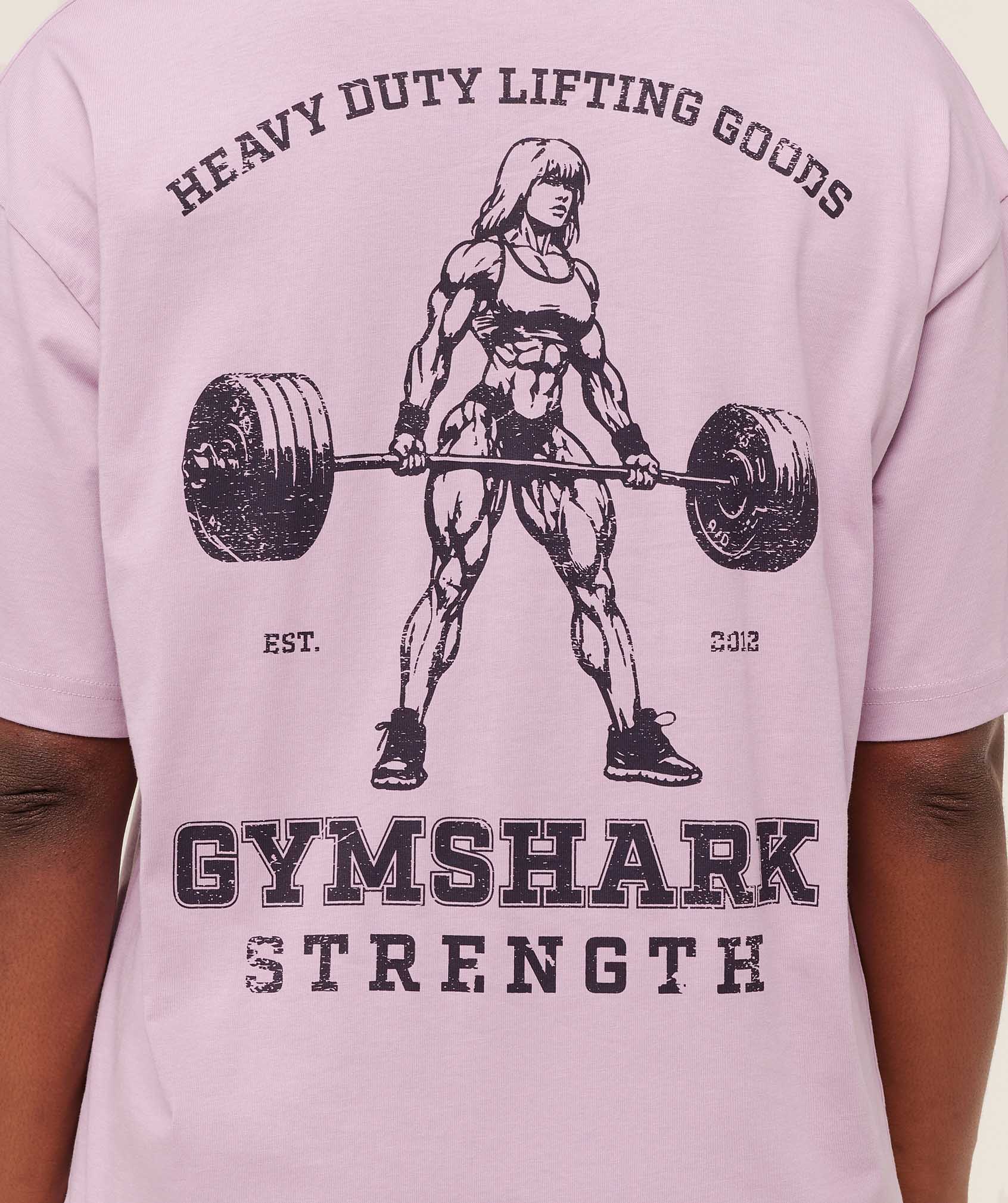 Gymshark Strength Graphic T-Shirt - Warm Lilac - Image 5