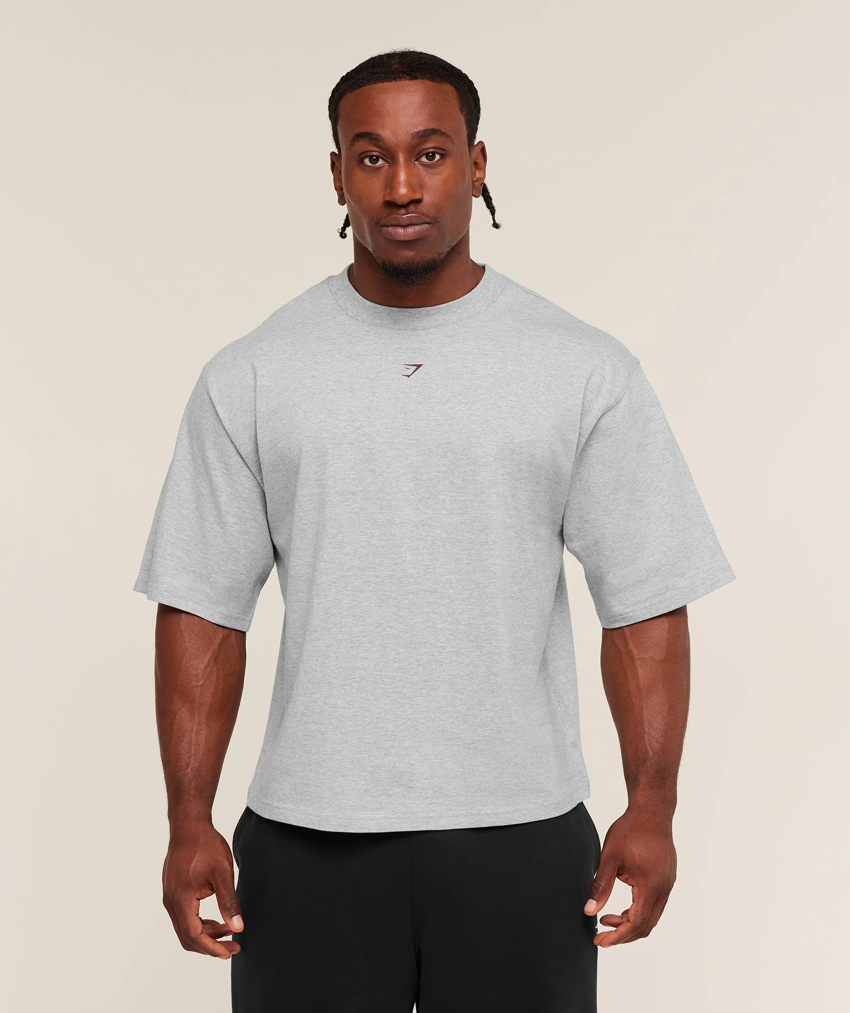 Gymshark Strength T-Shirt - Light Grey Core Marl - Image 2