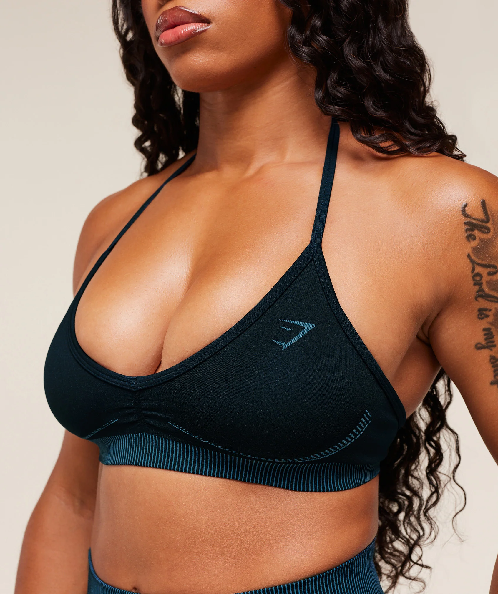 Gymshark x Analis Seamless Sports Bra - Midnight Blue/Lats Blue - Image 5