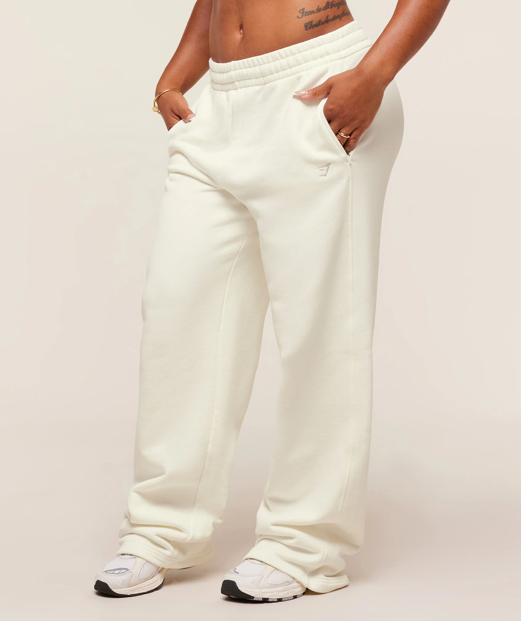 Gymshark x Analis Tracksuit Pants - Soft White - Image 4