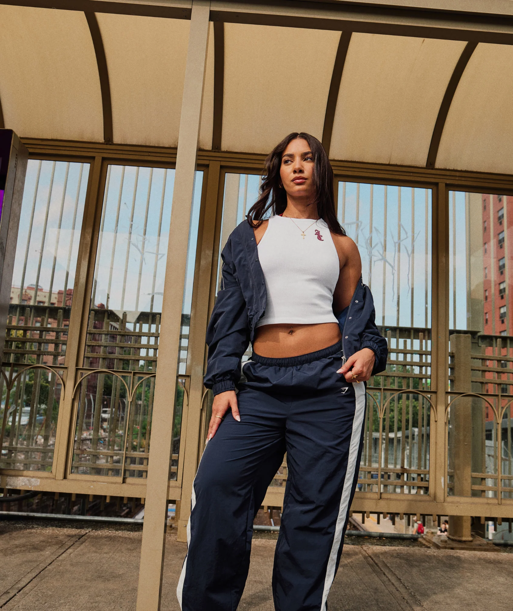 Gymshark x Analis Woven Track Pants - Midnight Blue - Image 2