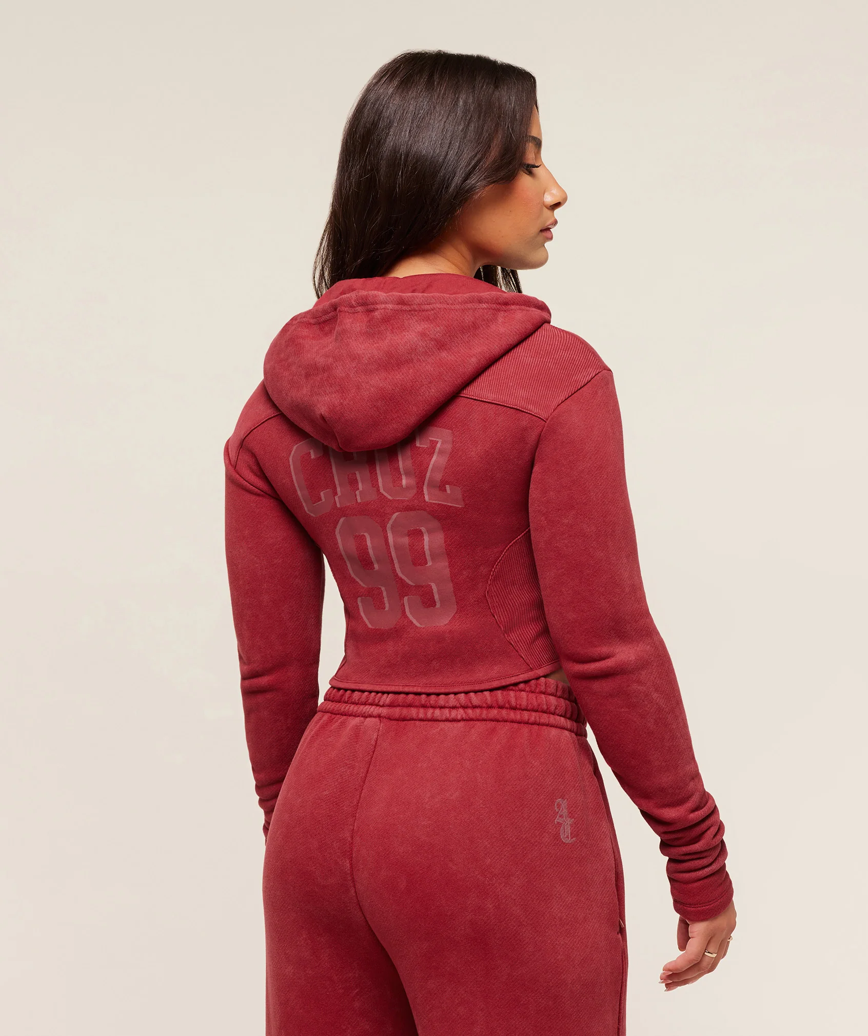 Gymshark x Analis Zip Up Hoodie - Reps Red/Wash - Image 2