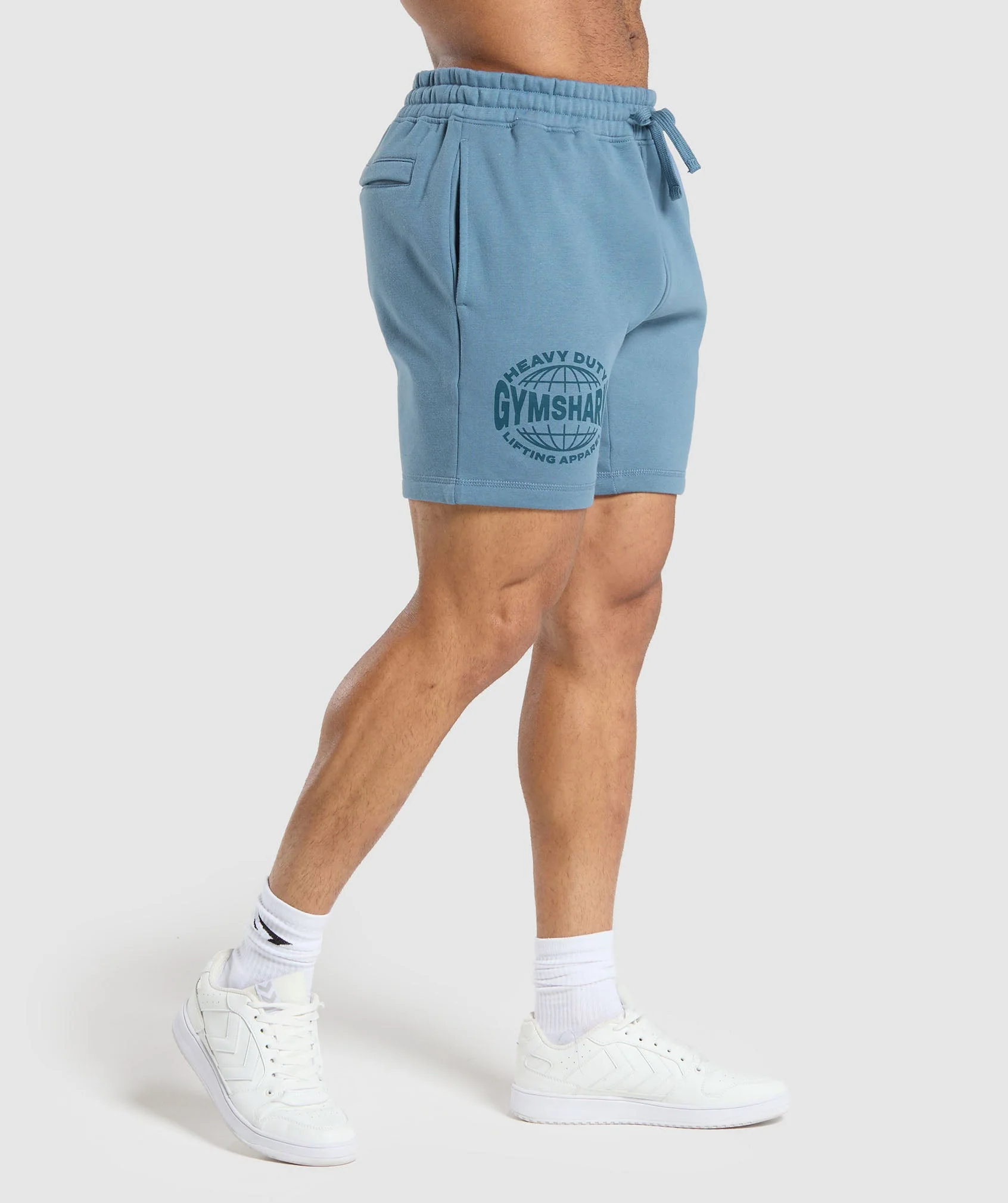 Gymshark Heavy Duty Apparel 7" Shorts - Faded Blue - Image 3