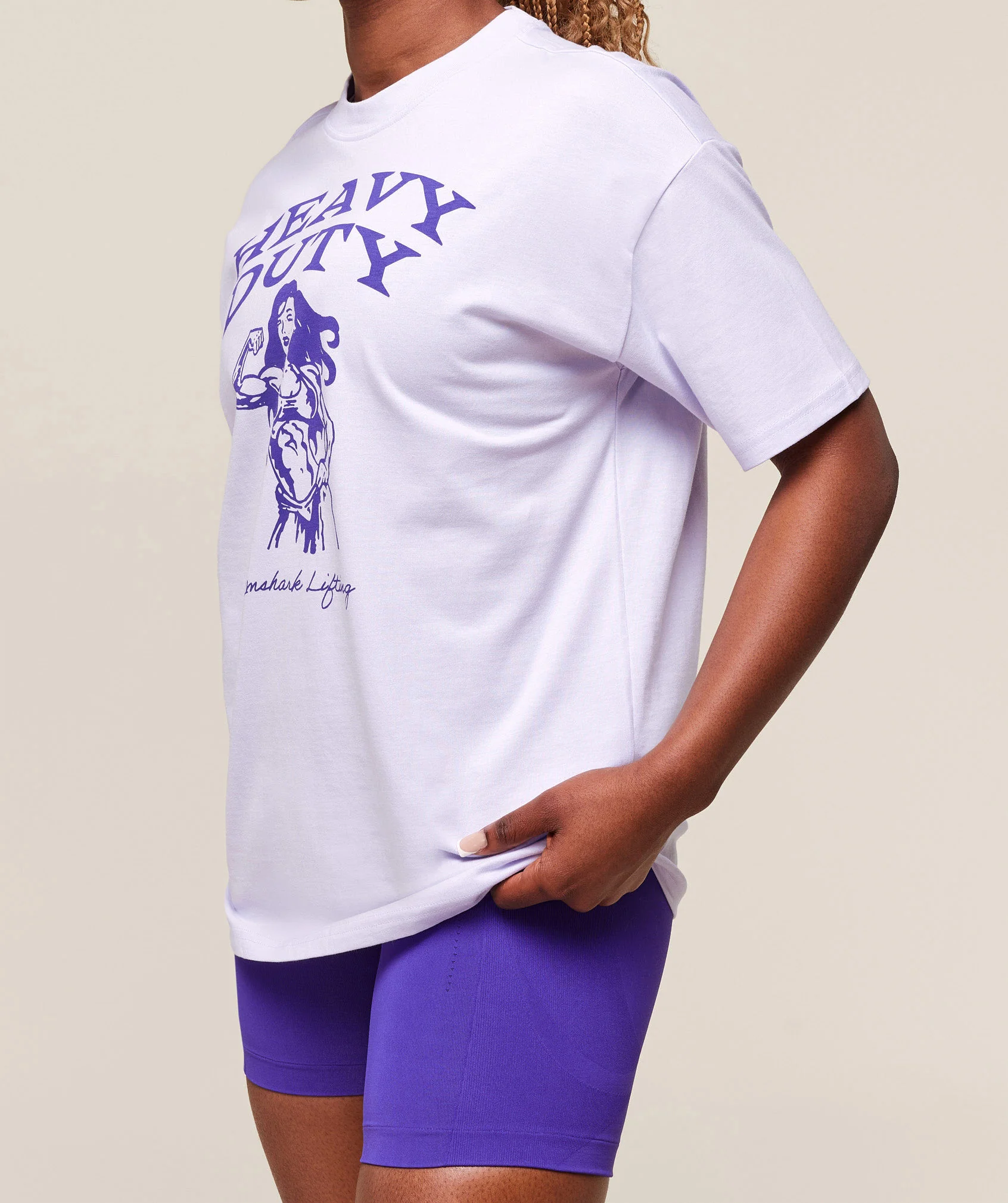 Gymshark Heavy Duty Graphic Oversized T-Shirt - Fresh Lilac - Image 4