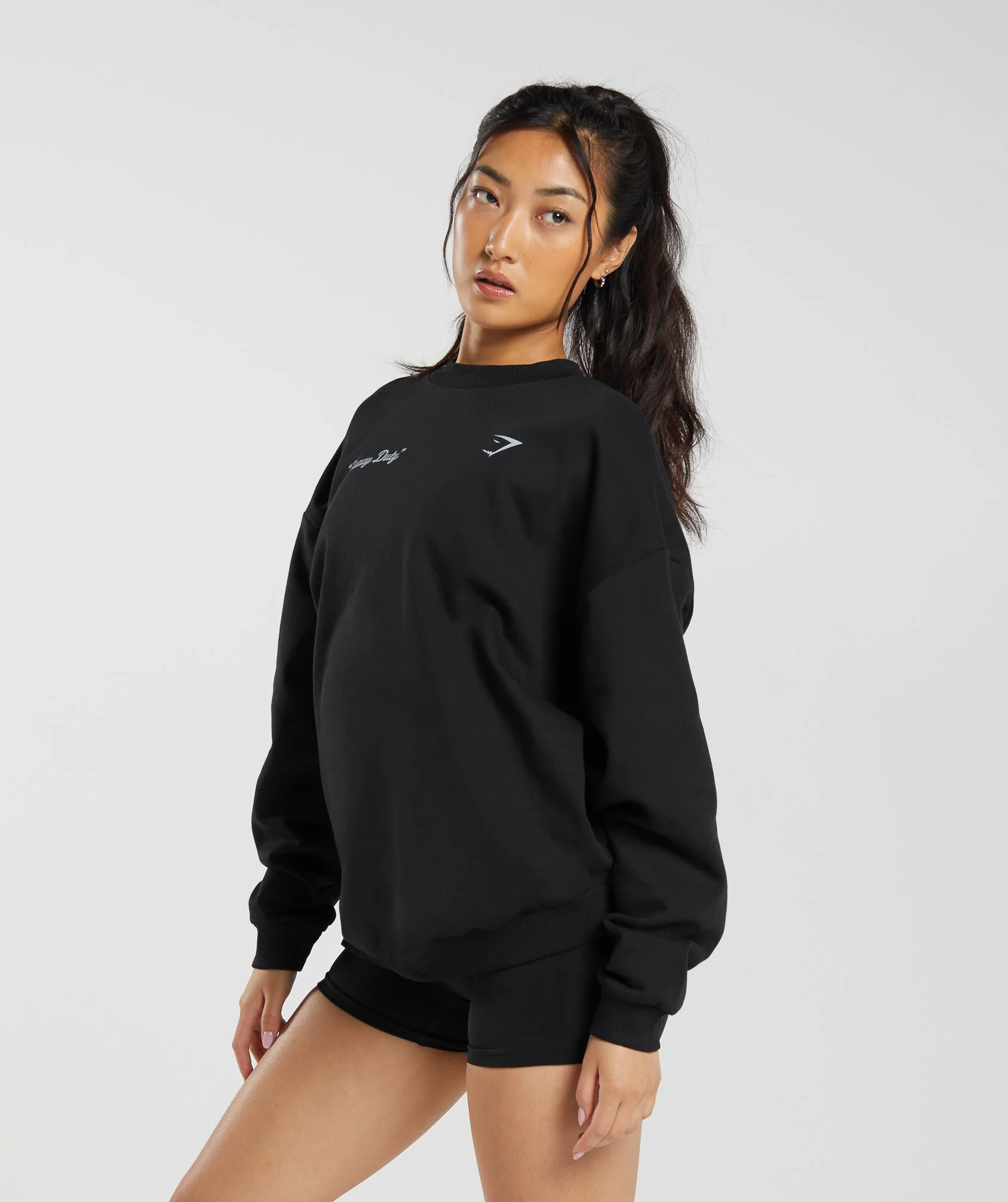 Gymshark Heavy Duty Oversized Sweatshirt - Black - Image 3